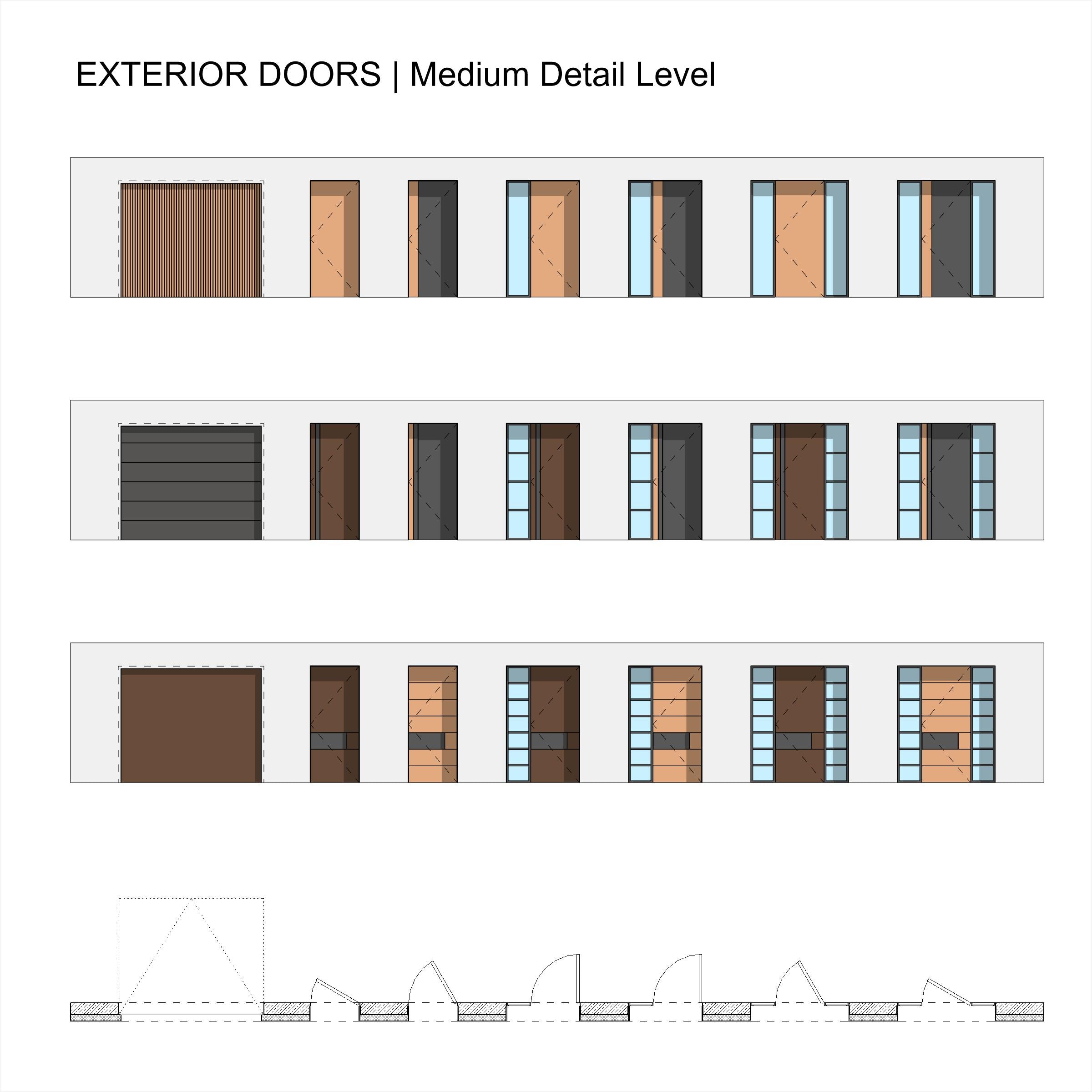 revit exterior door families