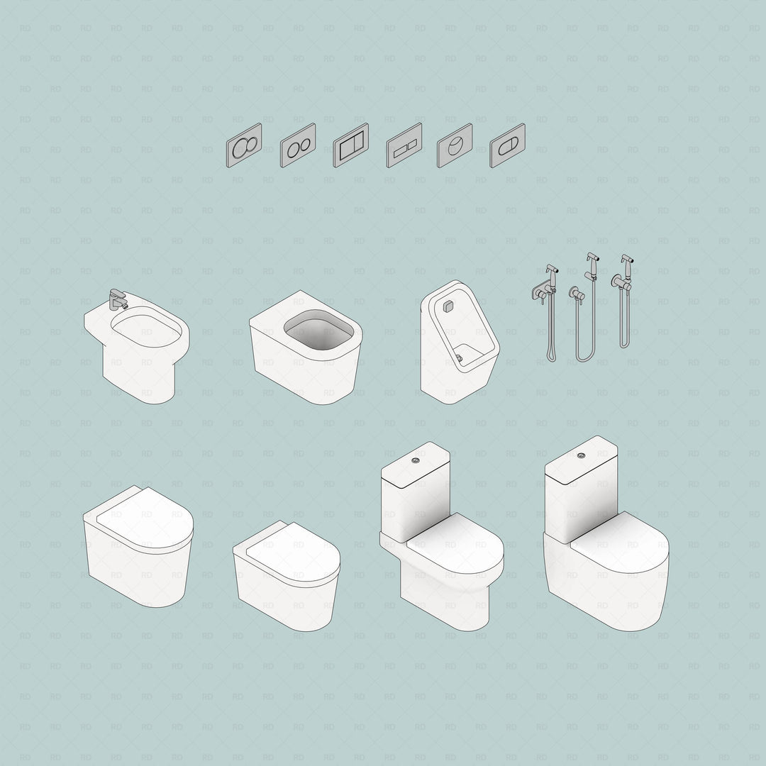 Toilet Windows Rvt Download Revit Parametric Toilet and Bidet Families | RD Studio