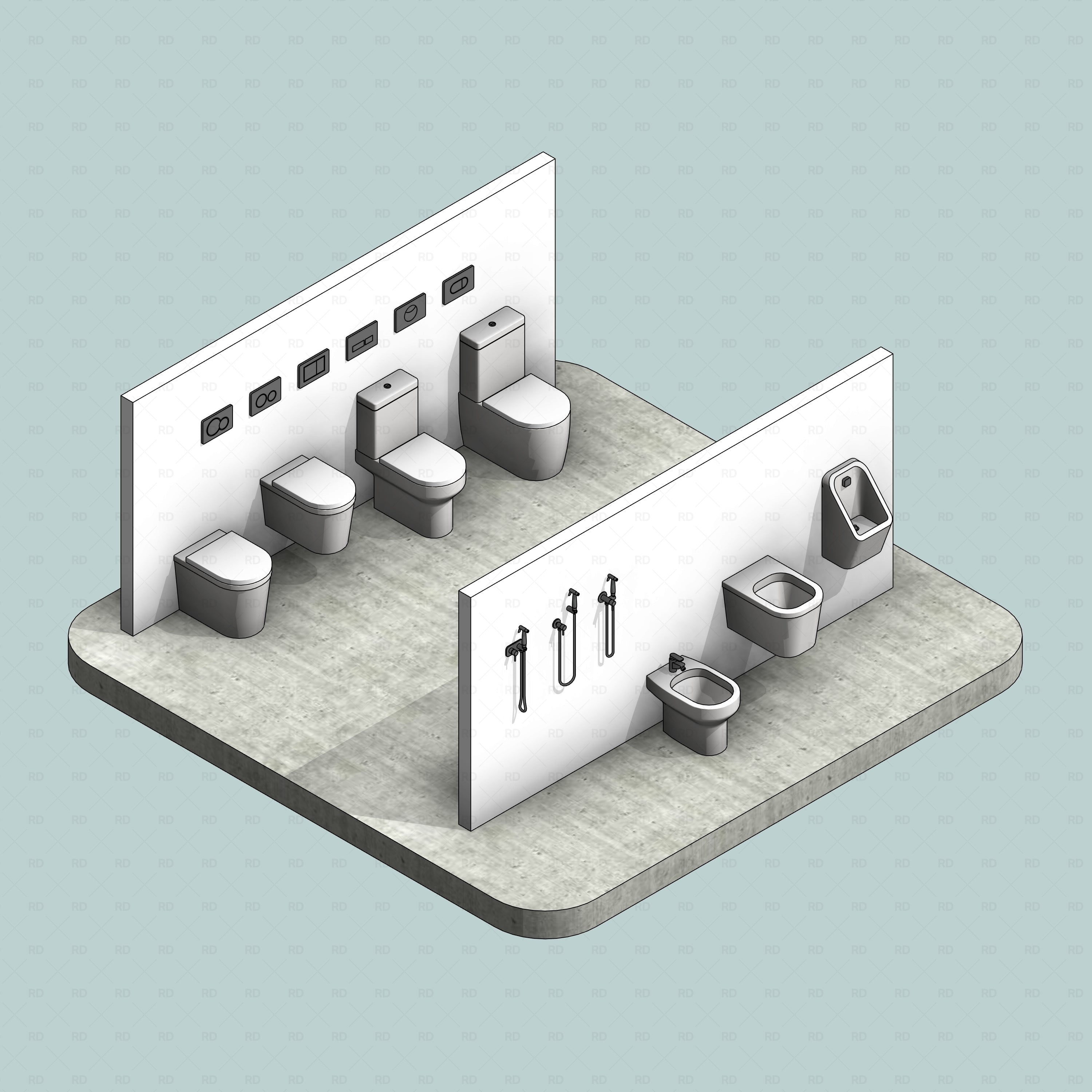 Toilet Windows Rvt Download Revit Parametric Toilet and Bidet Families | RD Studio