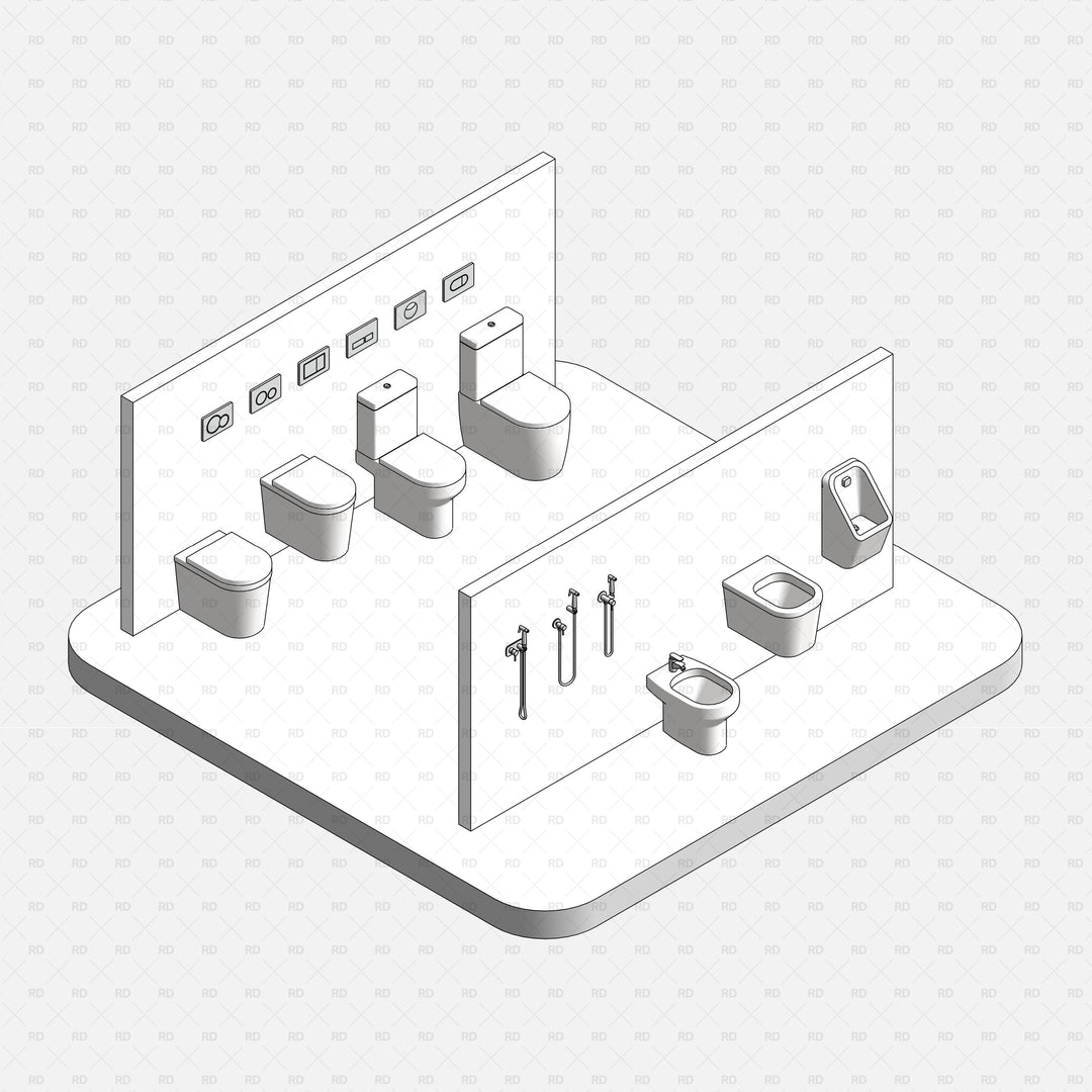 Toilet Windows Rvt Download Revit Parametric Toilet and Bidet Families | RD Studio