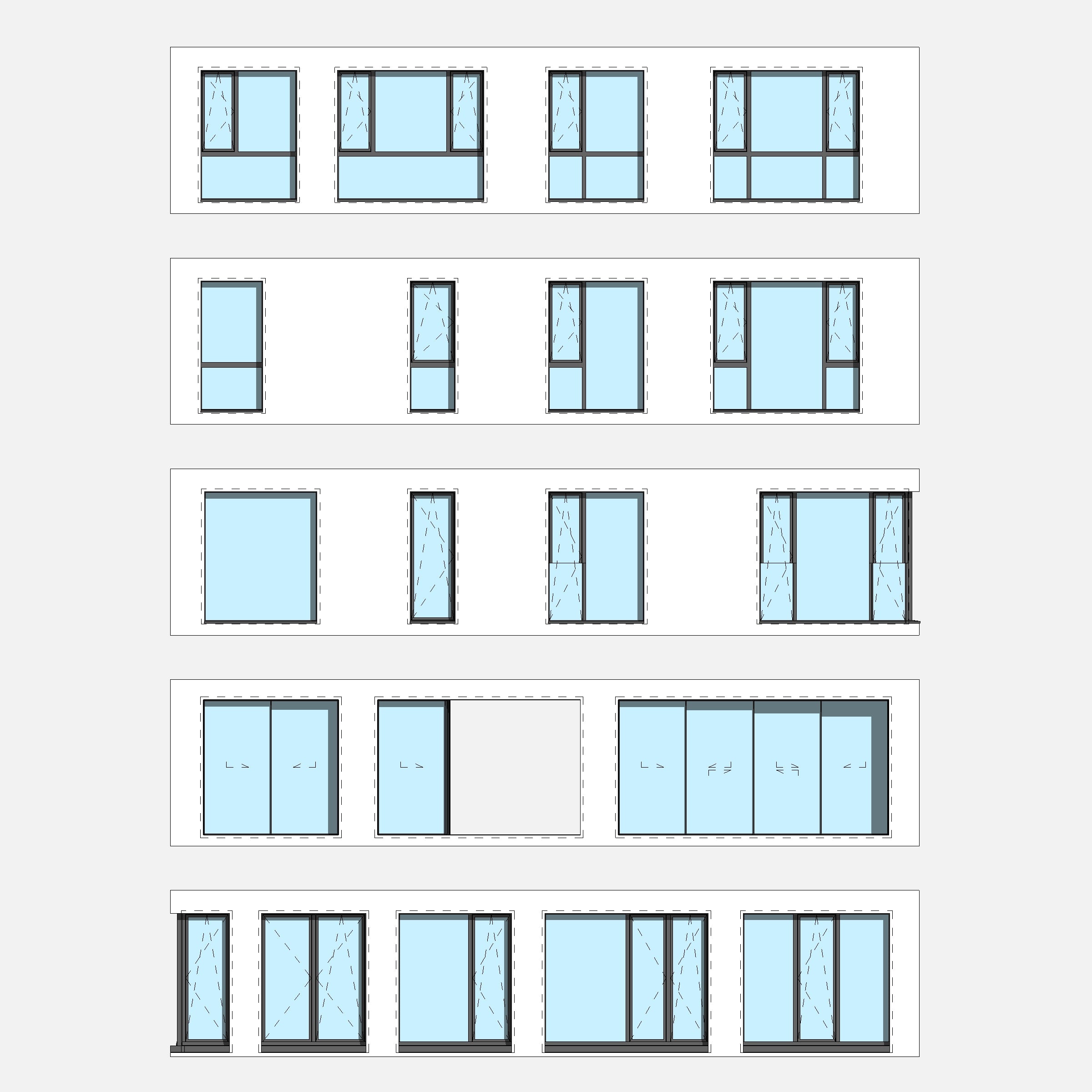 revit windows families