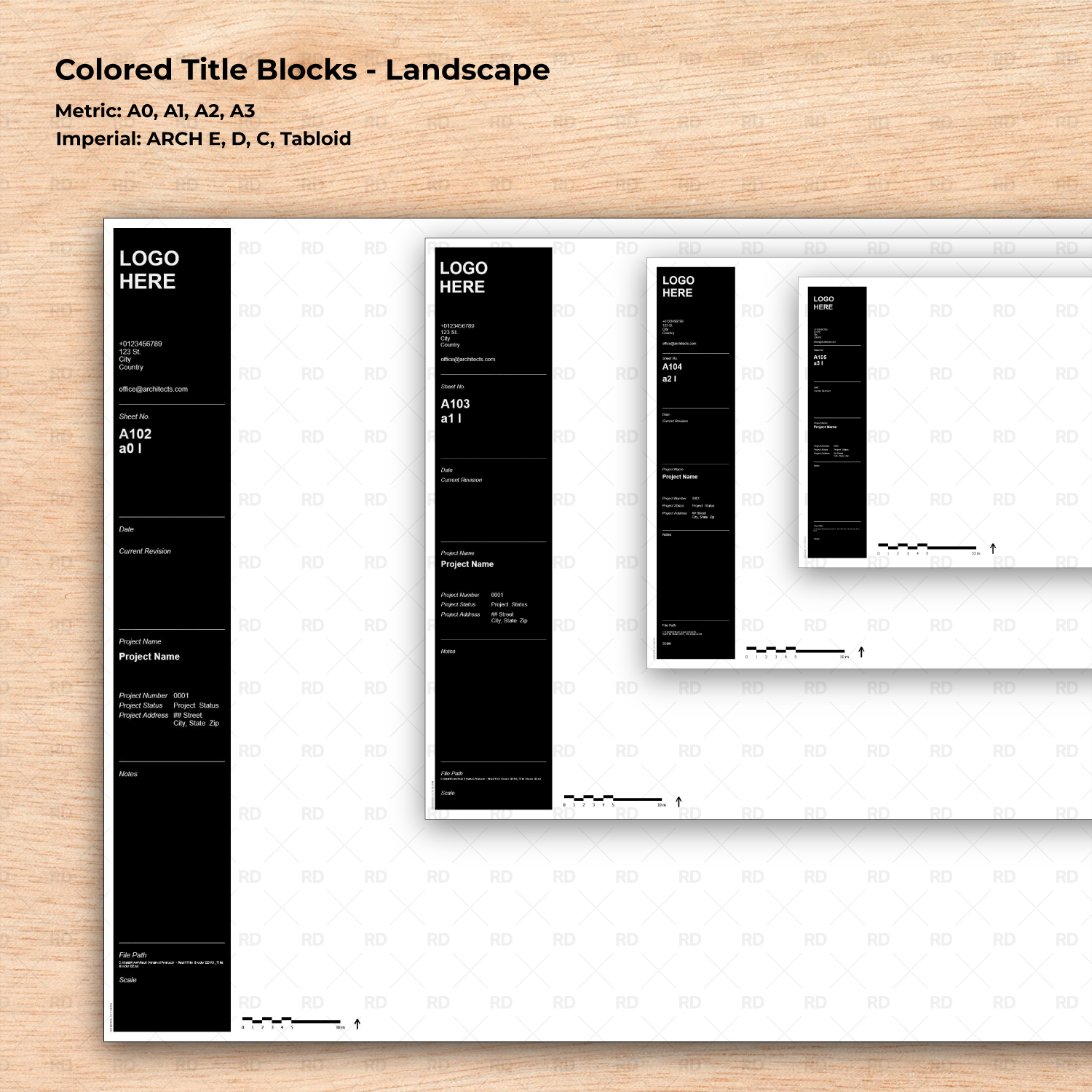 revit title block landscape