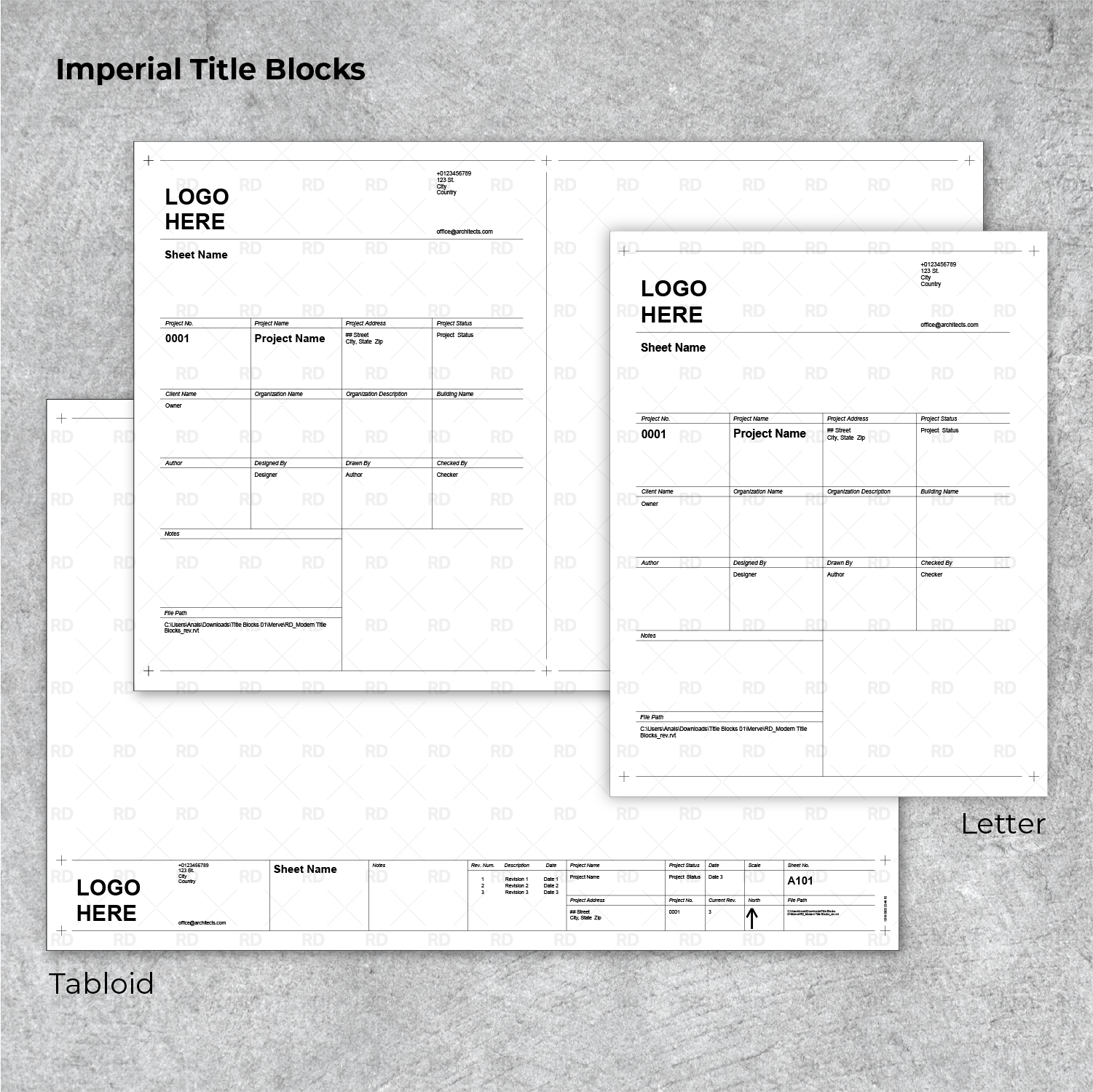 title block revit imperial download