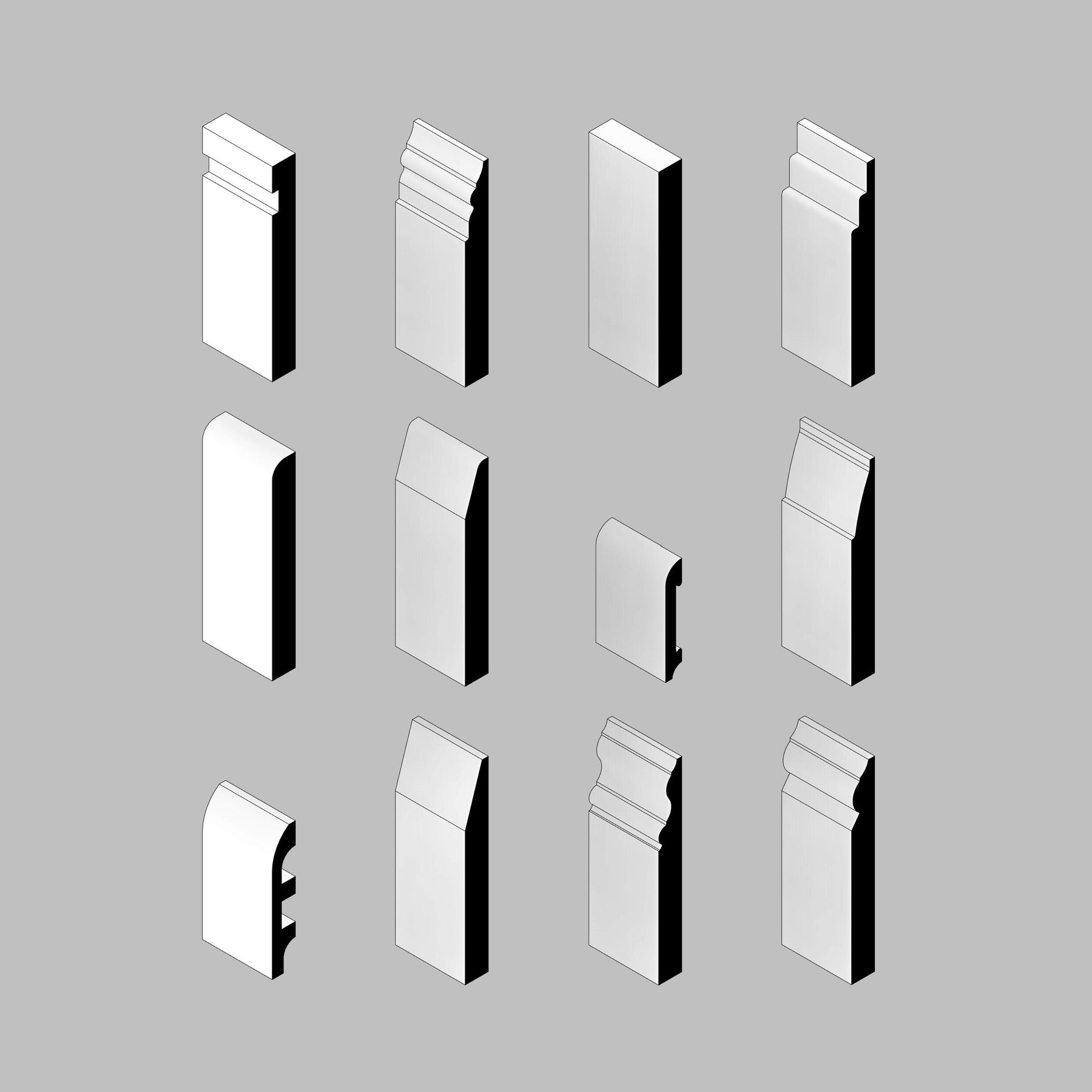 Baseboard Components Revit Baseboard & Skirting Families | Wall Sweep Download