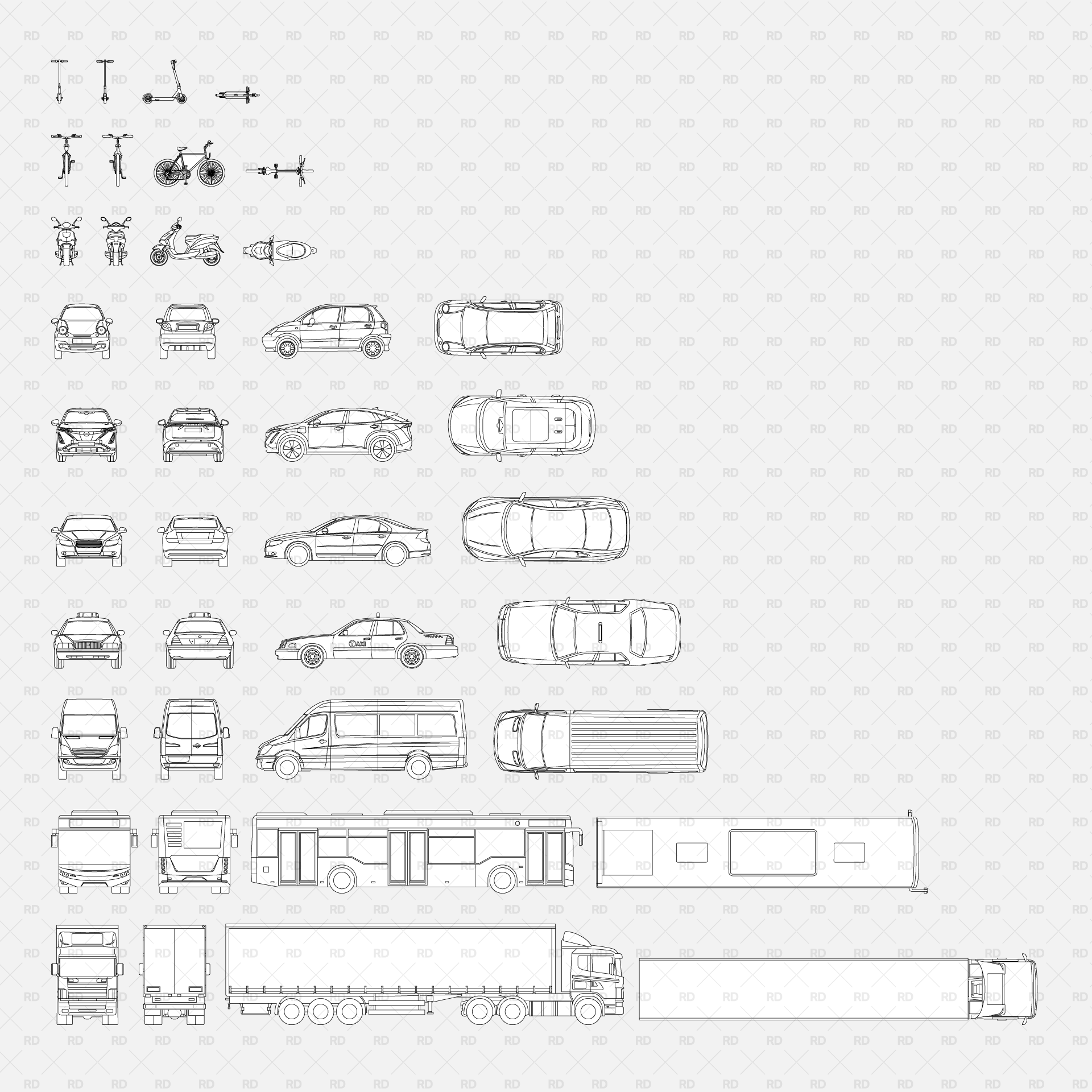 Revit 2D Vehicles