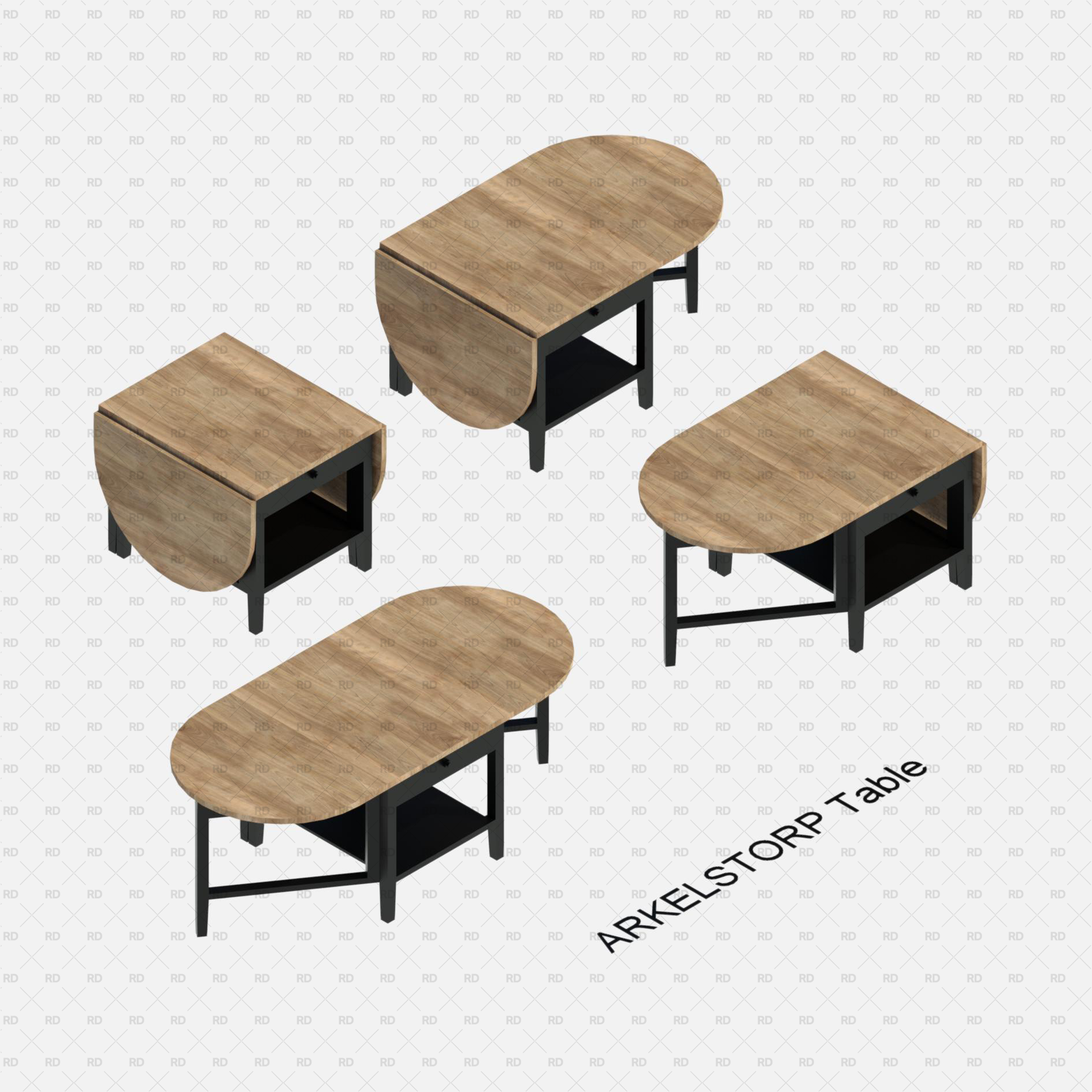 Revit Family of IKEA ARKELSTORP Table