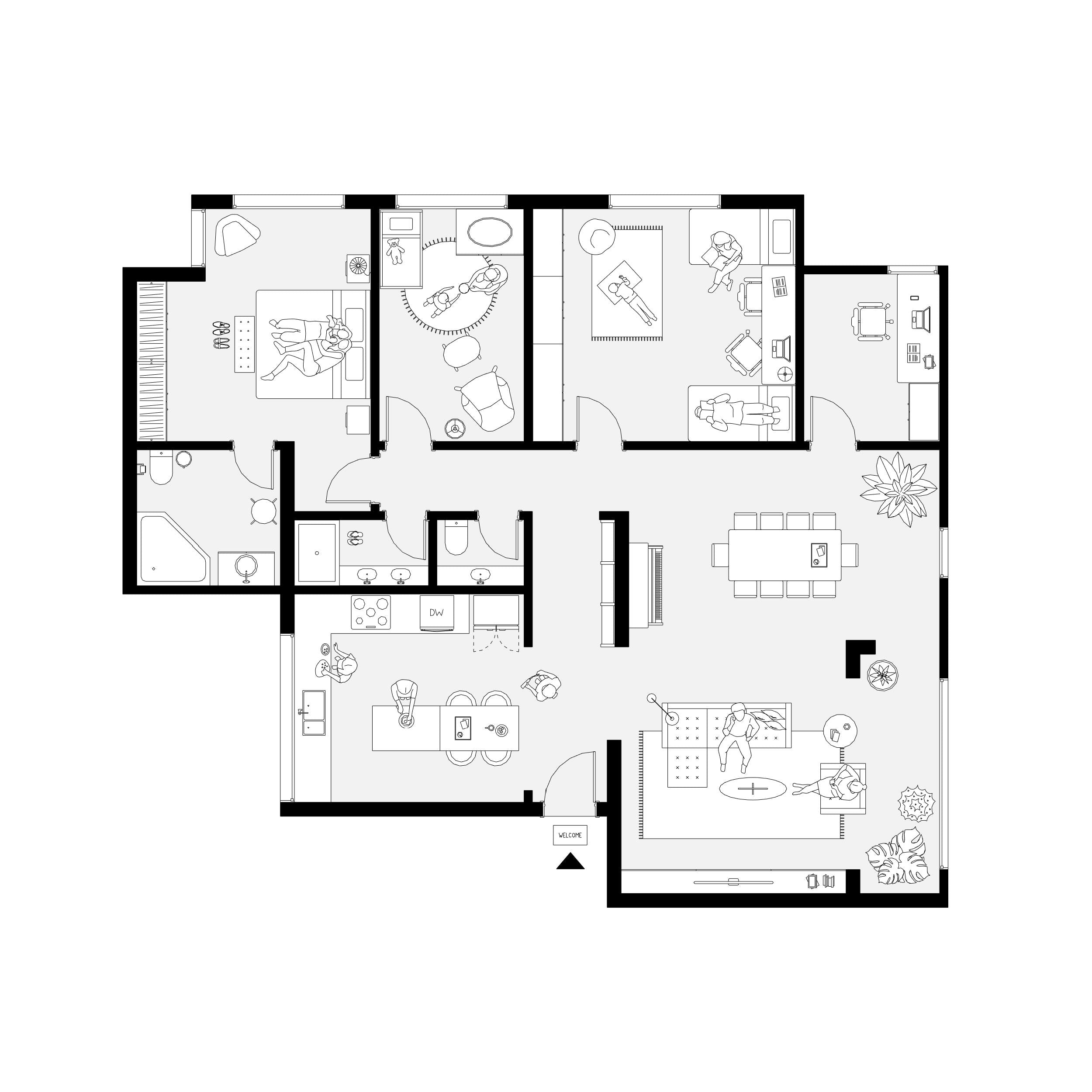 revit 2d furniture