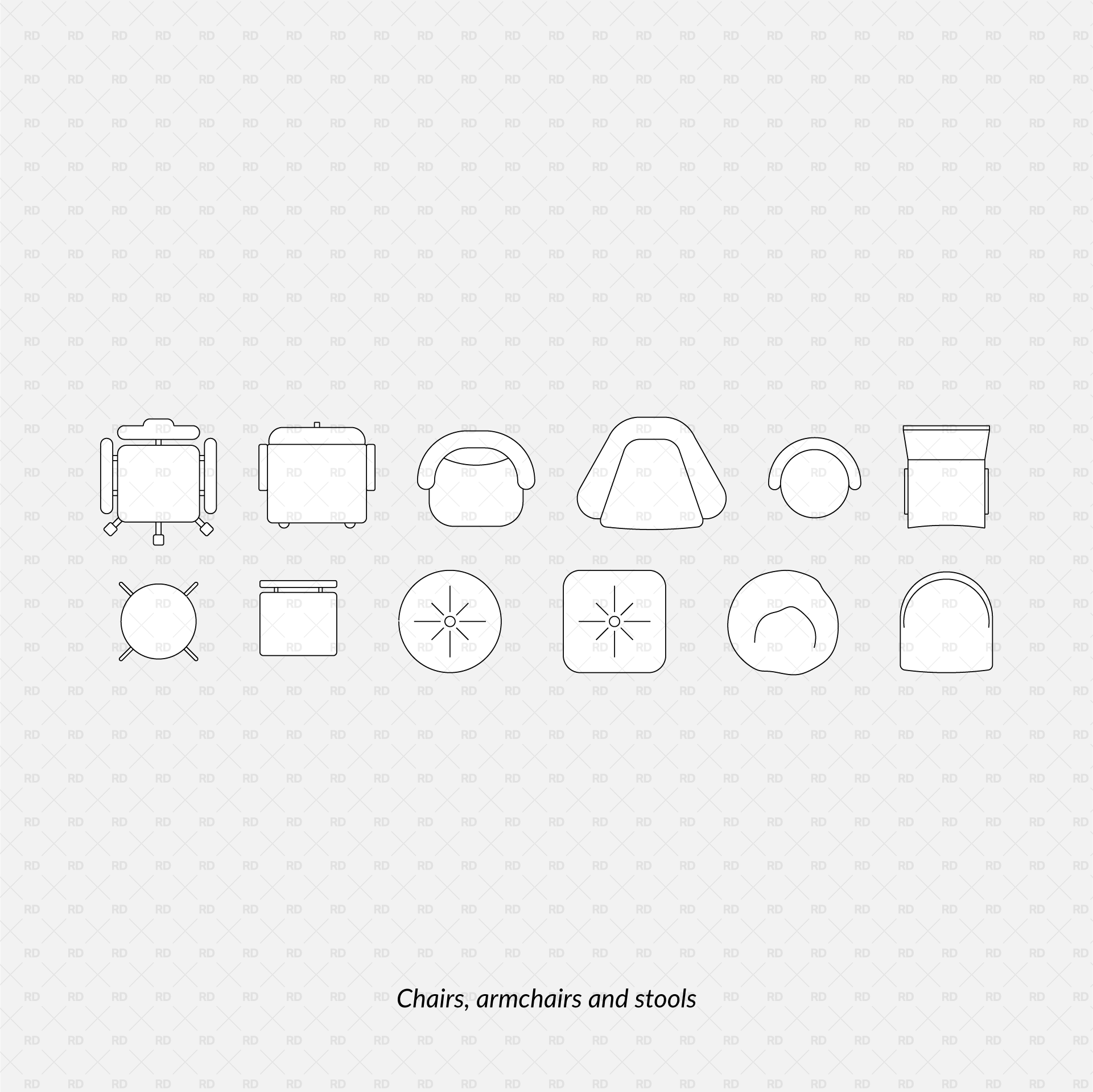 cad vector  furniture