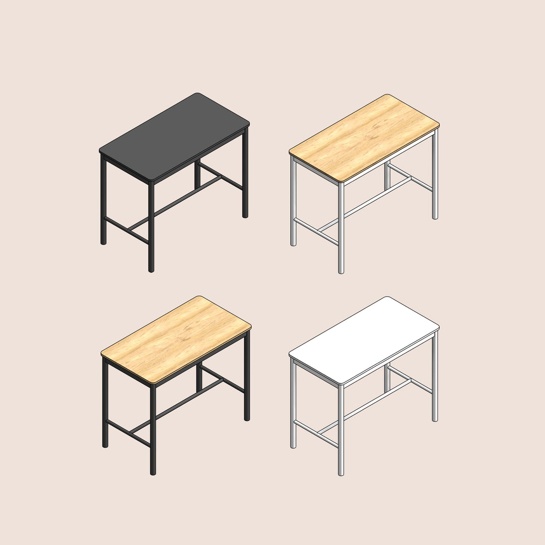 Office Table Rivet Parametric Office Furniture Families for Revit | RD Studio