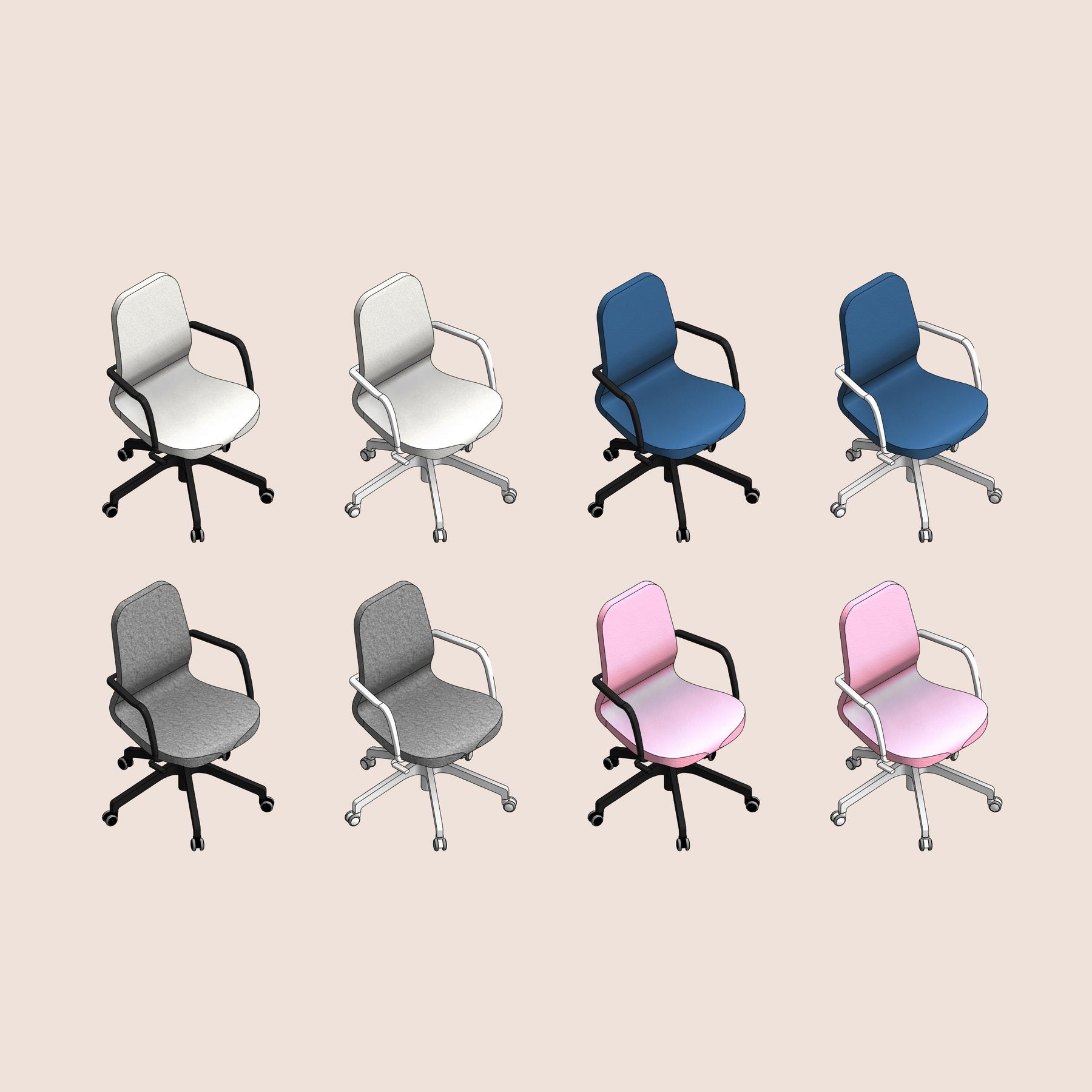 Office Furnitures Rvt Parametric Office Furniture Families for Revit | RD Studio