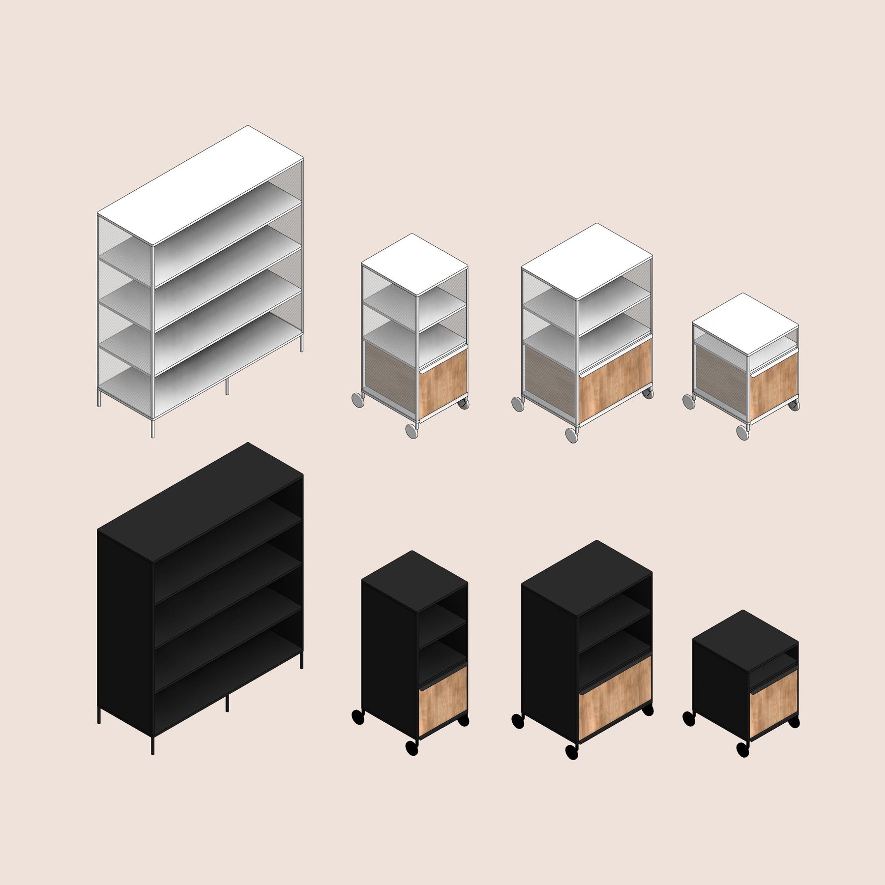 Office Table Rivet Parametric Office Furniture Families for Revit | RD Studio