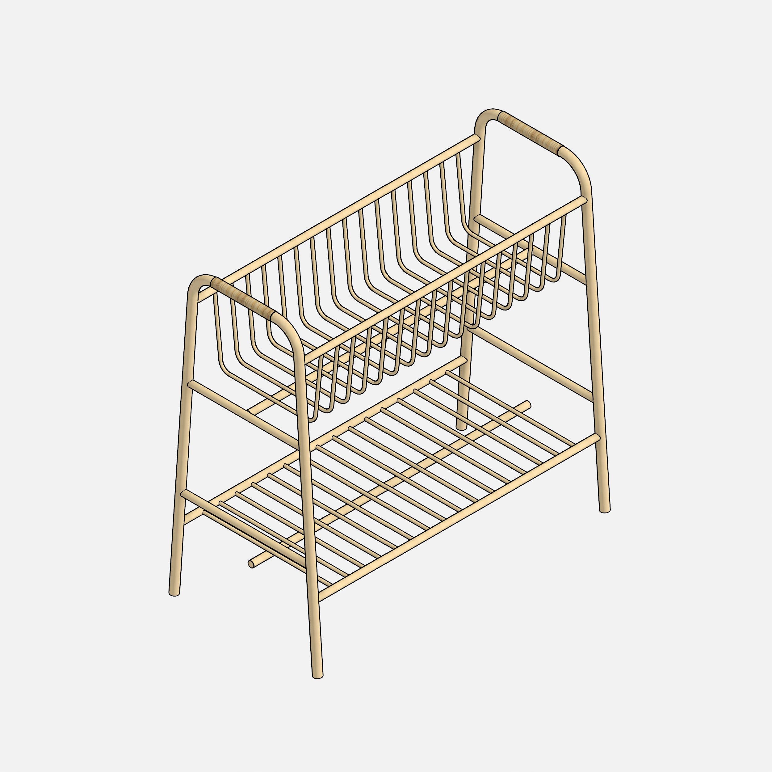  IKEA BUSKBO Plant Stand  revit 