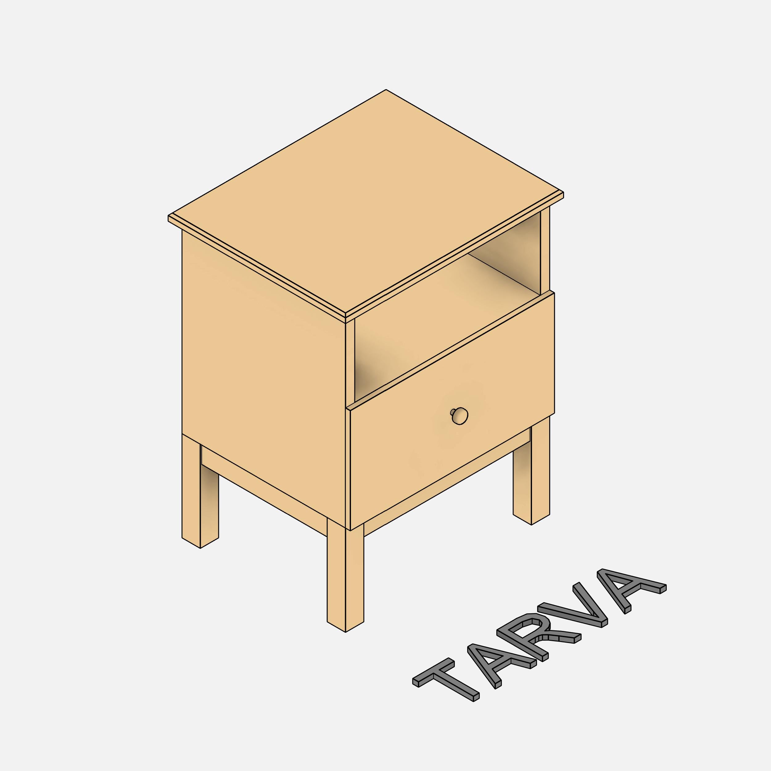 IKEA TARVA Nightstand revit