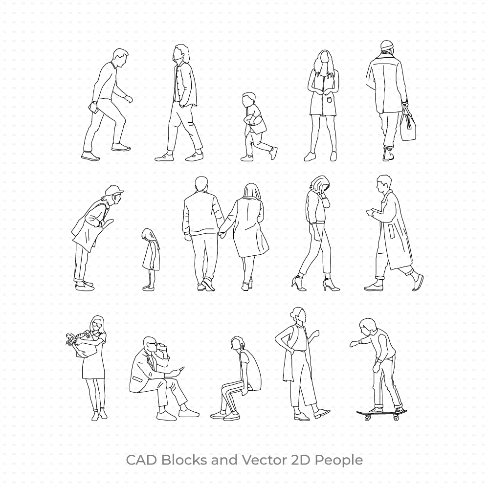 CAD Blocks & Vector 2D People download