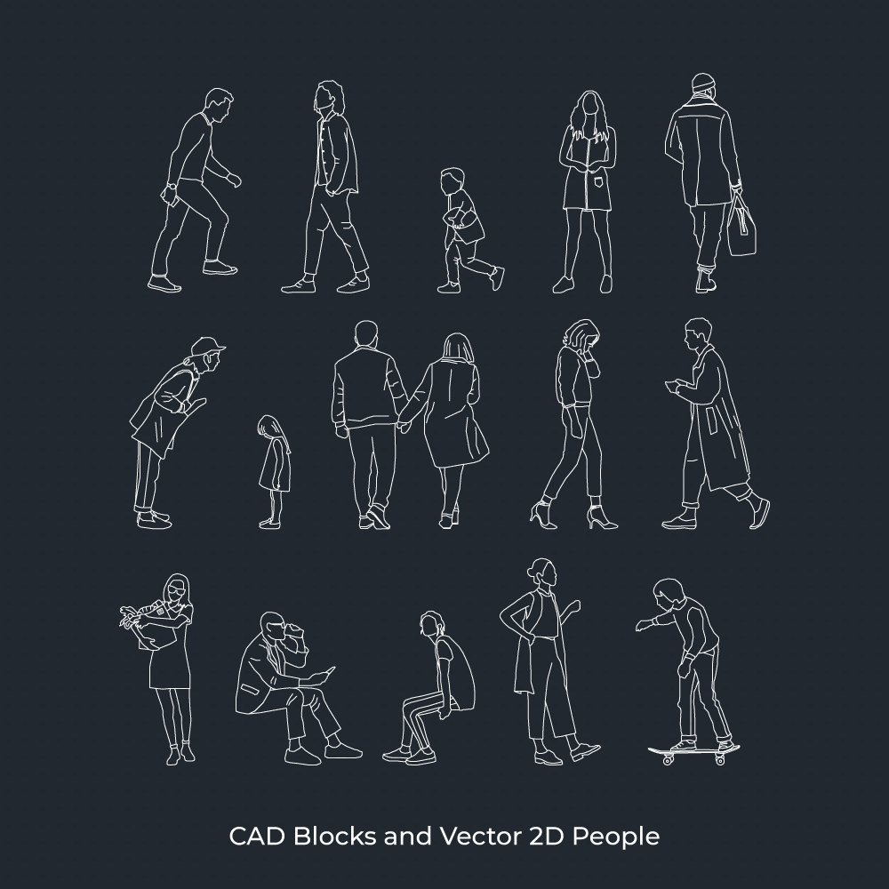 CAD Blocks & Vector 2D People download