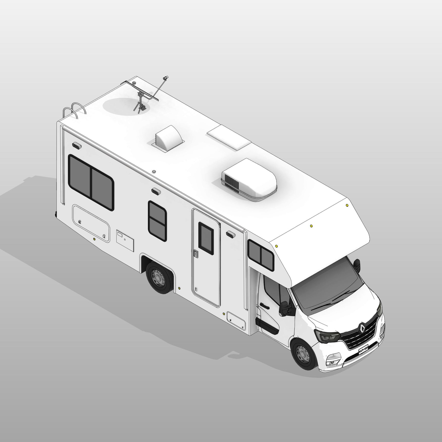 Revit 3D Vehicle: Campervan Renault Master | Download Car Family ...