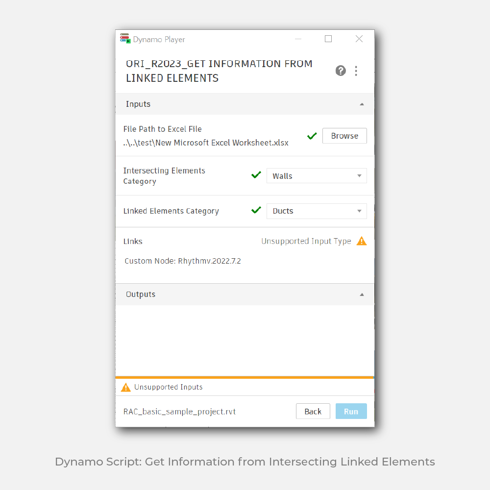 Dynamo Script: Get Information from Intersecting Linked Elements