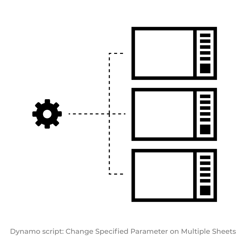 Dynamo Script Icon Dynamo Script: Change Specified Parameter on Multiple Sheets | Revit Dynamo