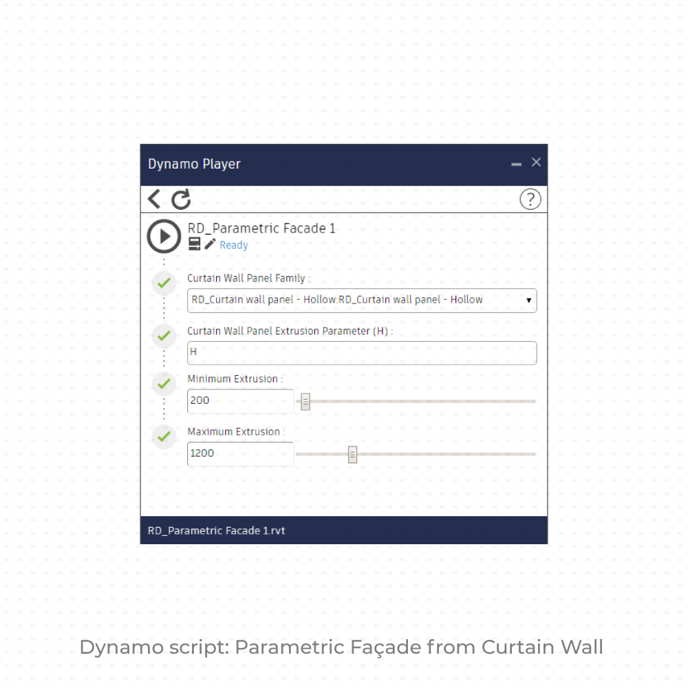 revit dynamo parametric facade curtain wall