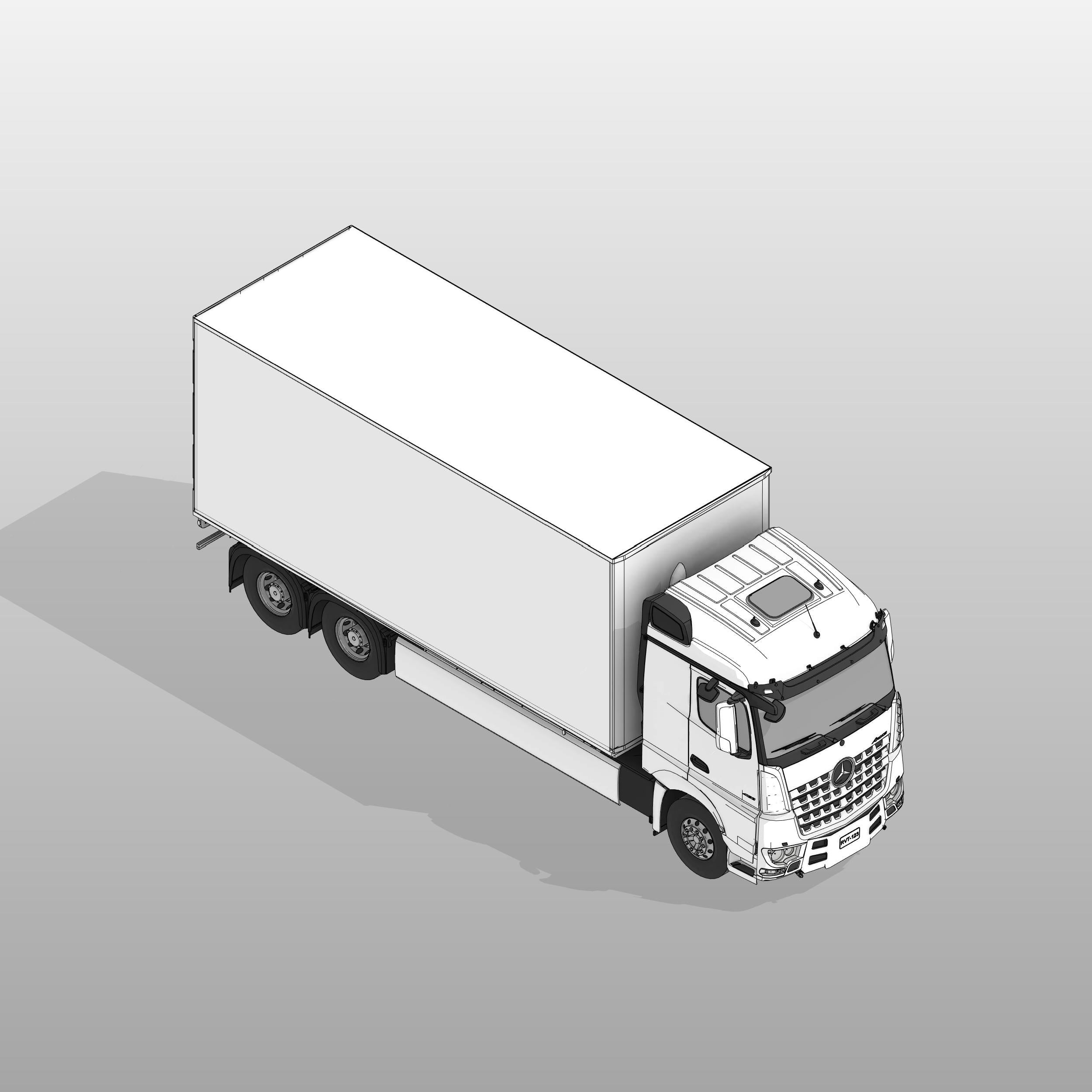 Mercedes Benz Arocs Box Truck revit