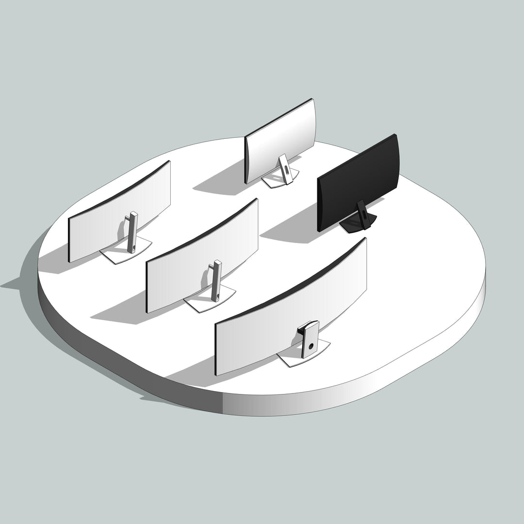 Popular Monitors and Curved Monitors Families for Revit | RD Studio