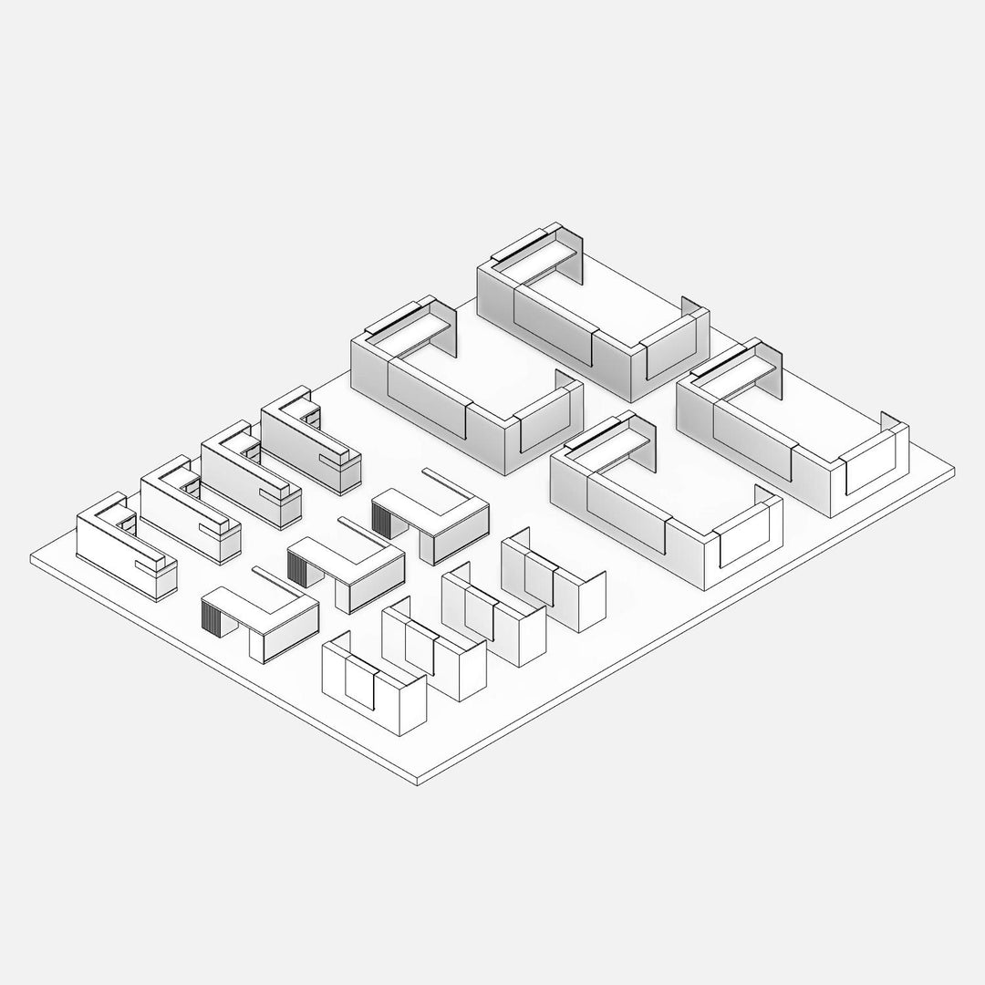 Office Table Design Rvt Download Office Furniture Revit Families | RVT | RD Studio