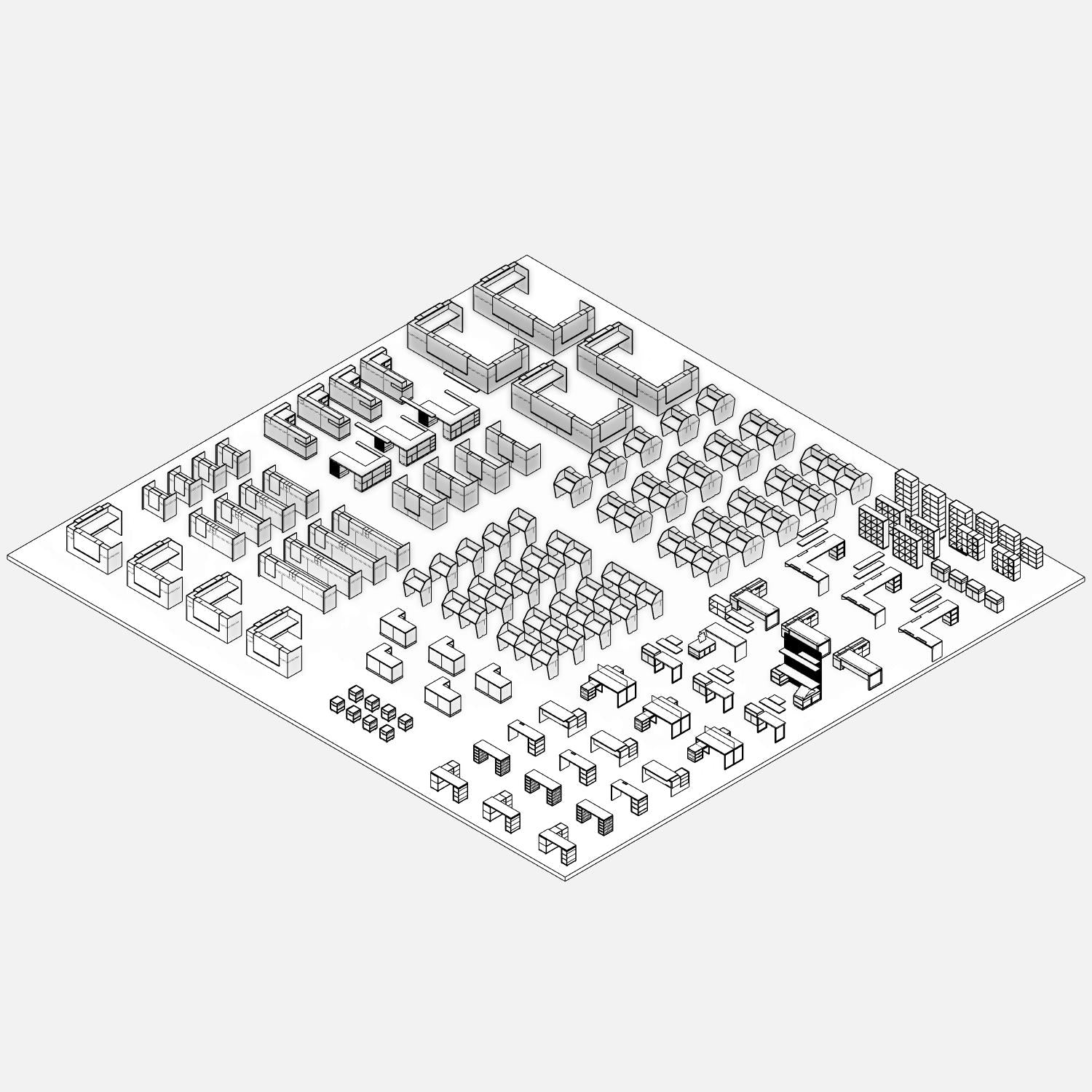 revit office furniture