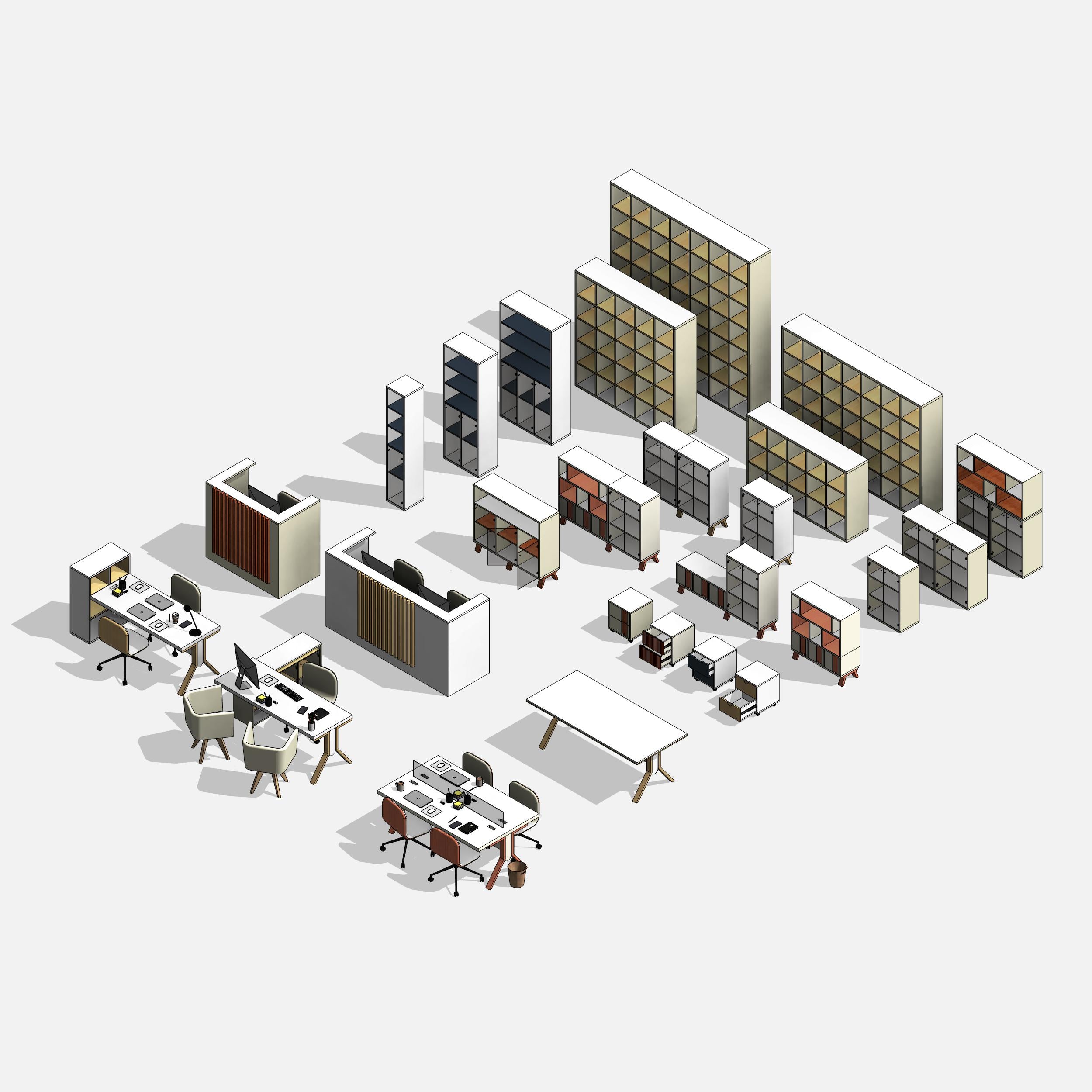 revit office furniture 