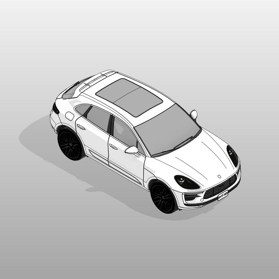 Revit 3D Vehicle: Porsche Macan Turbo | Download Car Family | Revit Dynamo