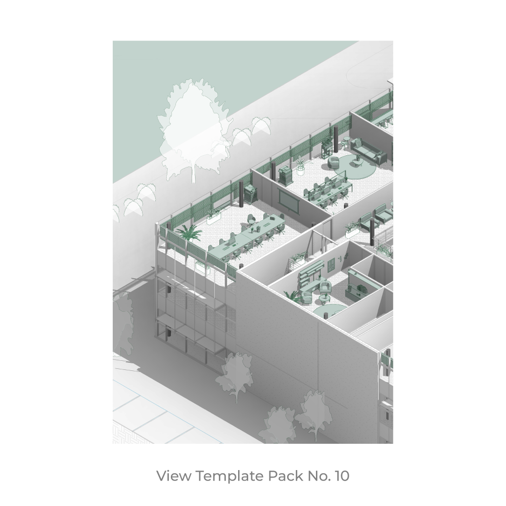 revit presentation view template download 3d view