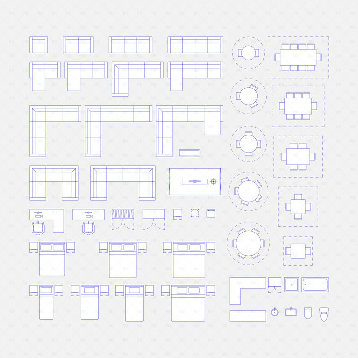 Revit 2D Parametric Furniture Families | RD Studio