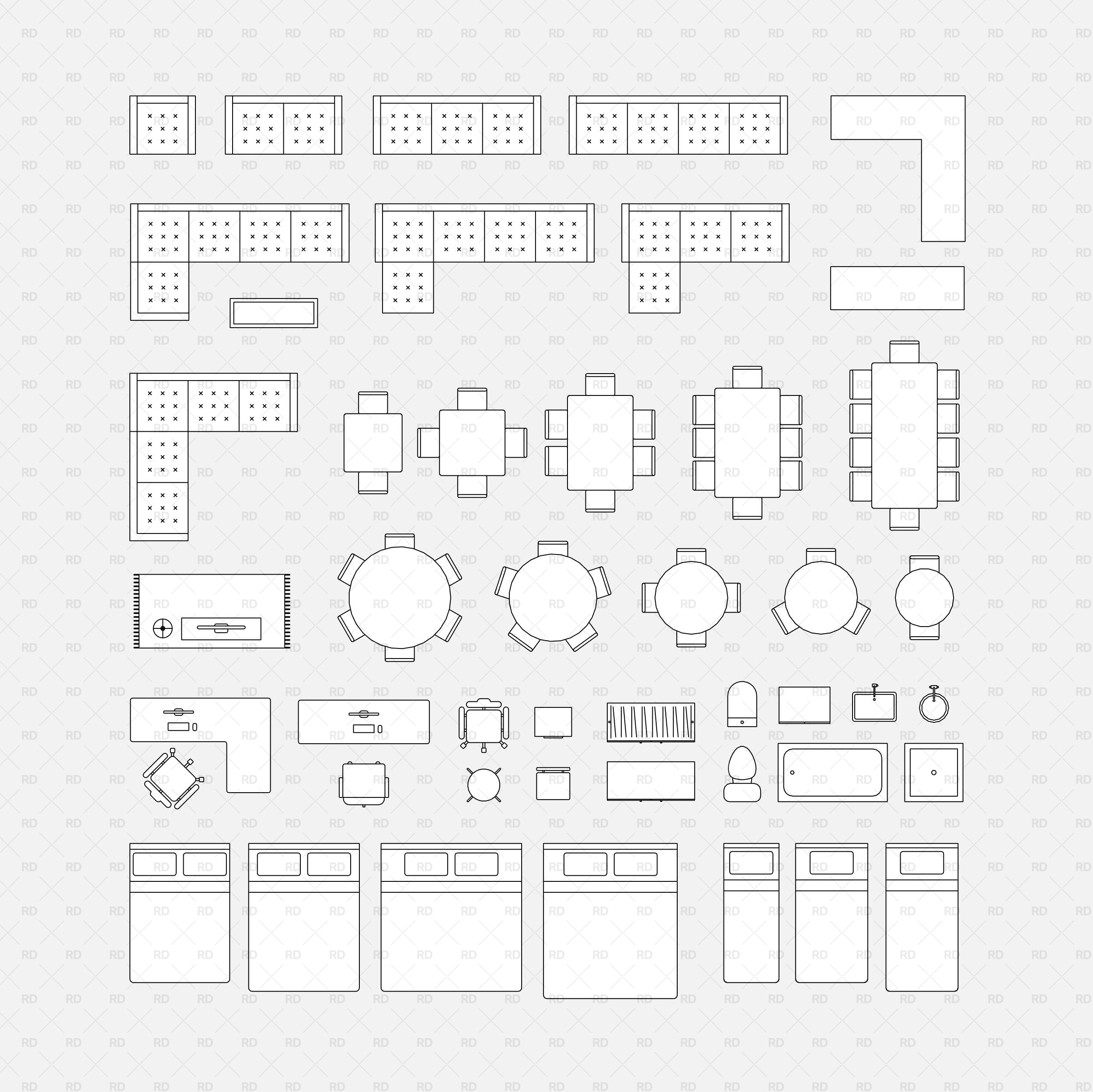 revit 2d furniture