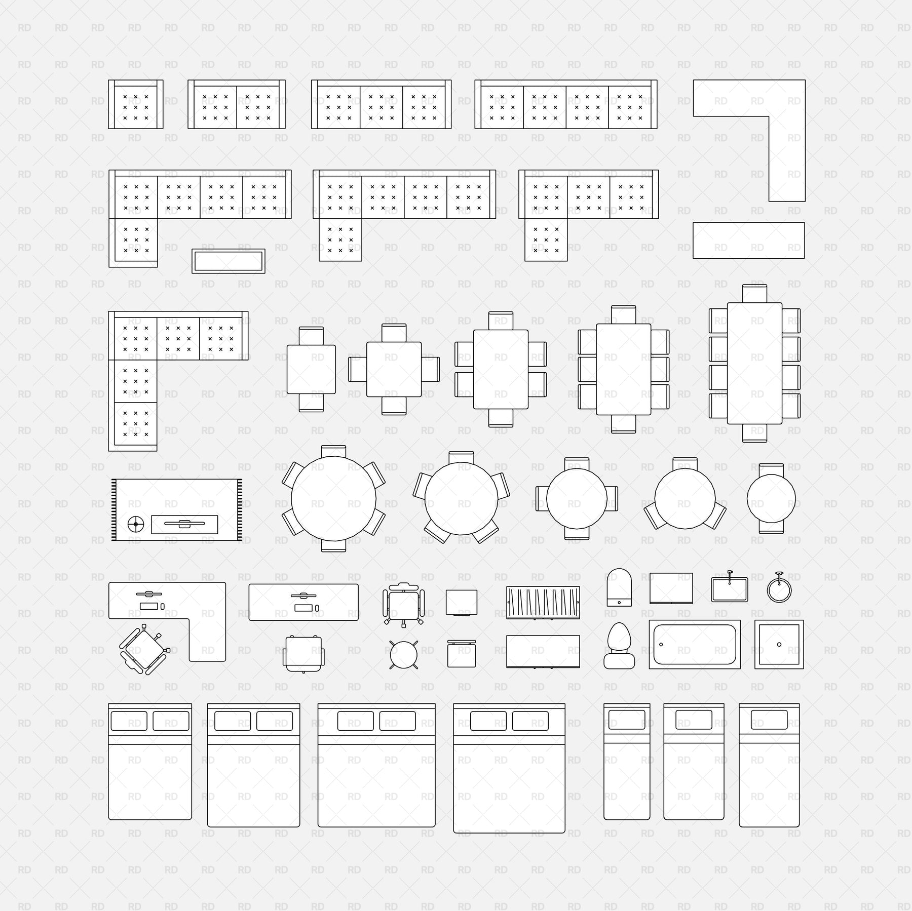 Delivery Room Rvt Block Revit 2D Parametric Furniture Families | RD Studio
