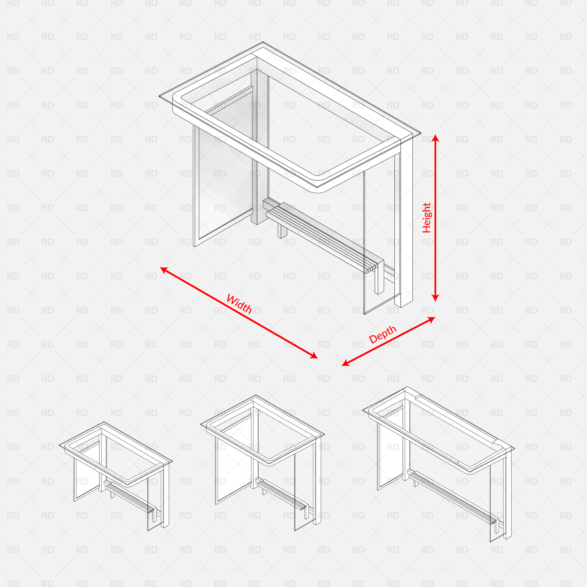 revit bus stop parametric