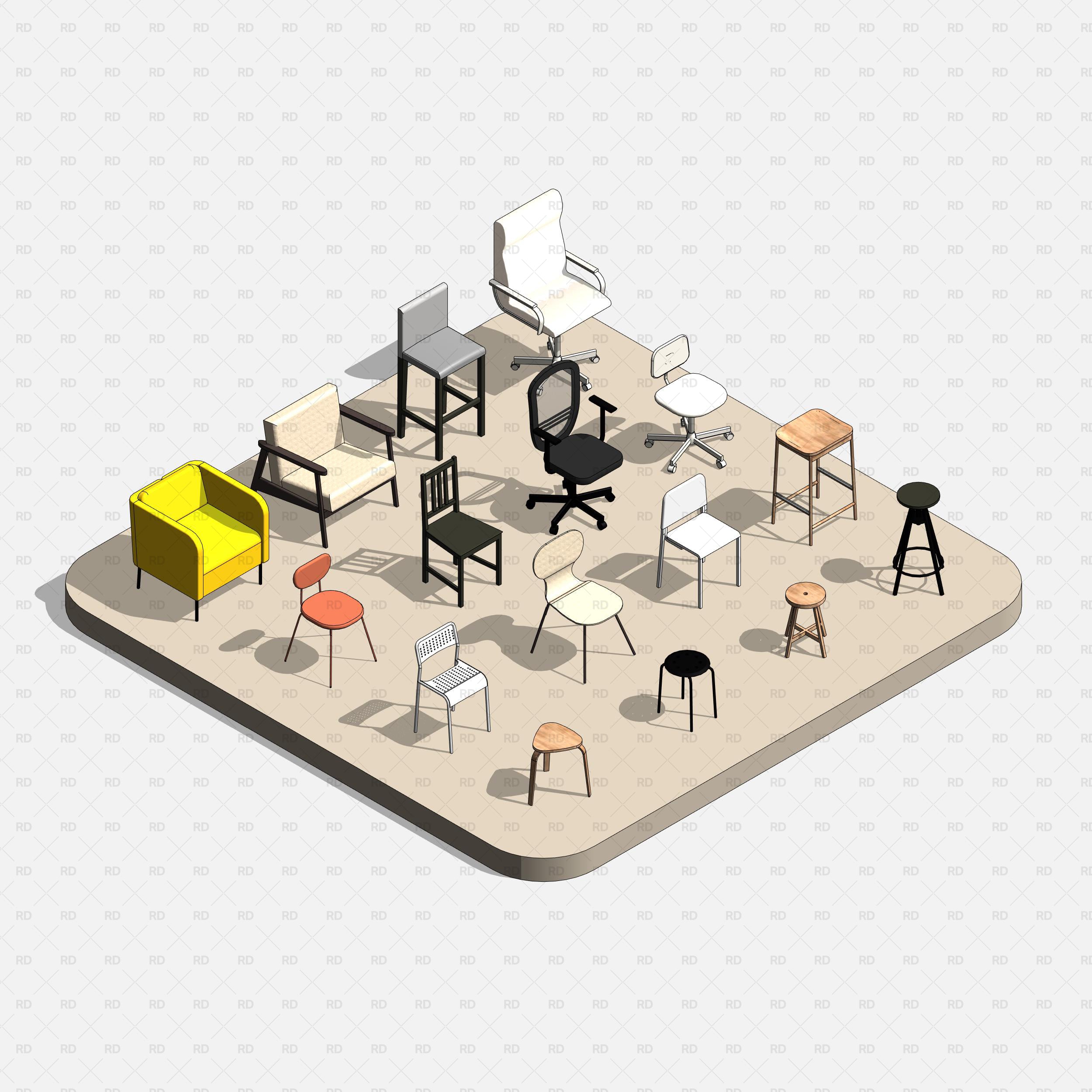 download ikea revit chair 