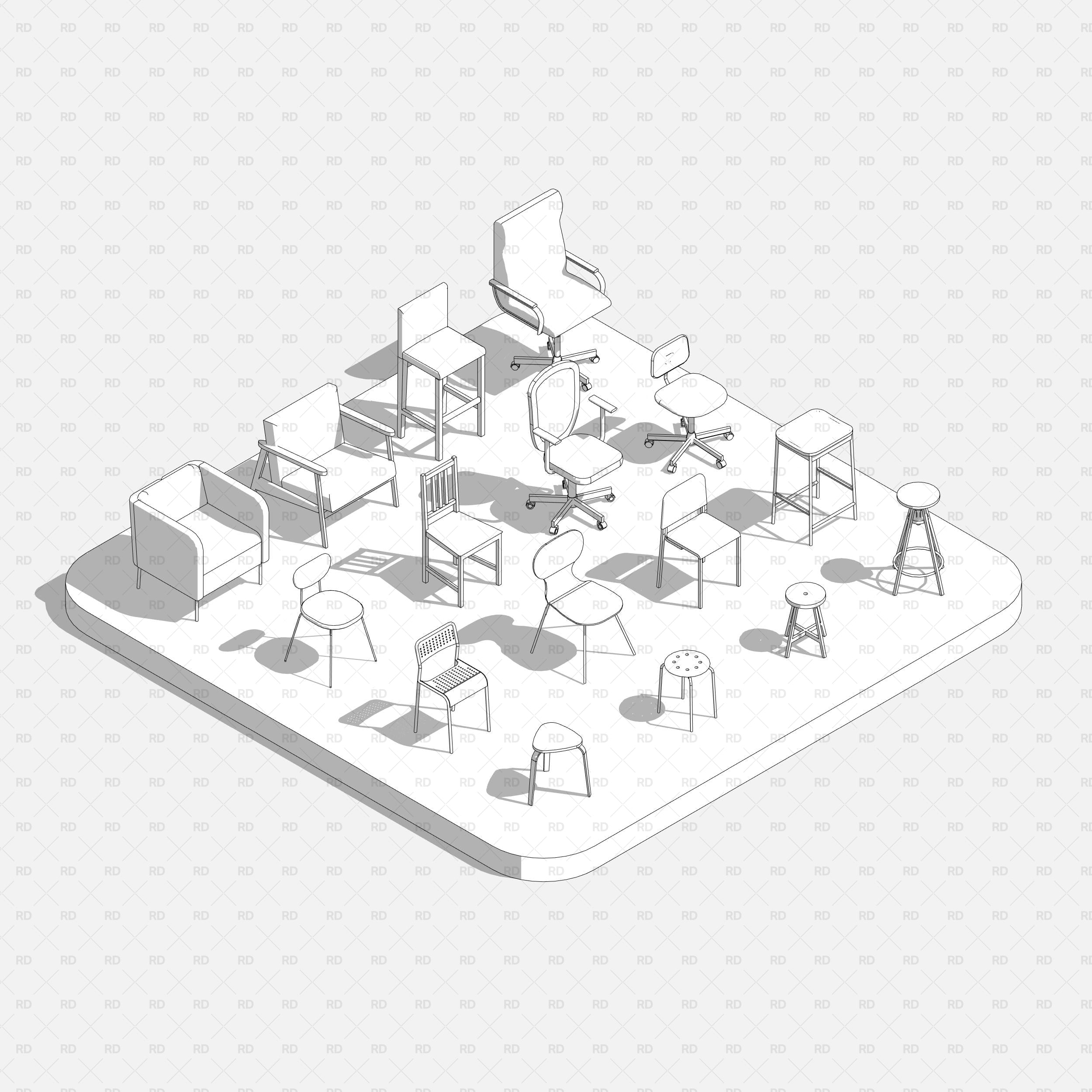 download revit chair families