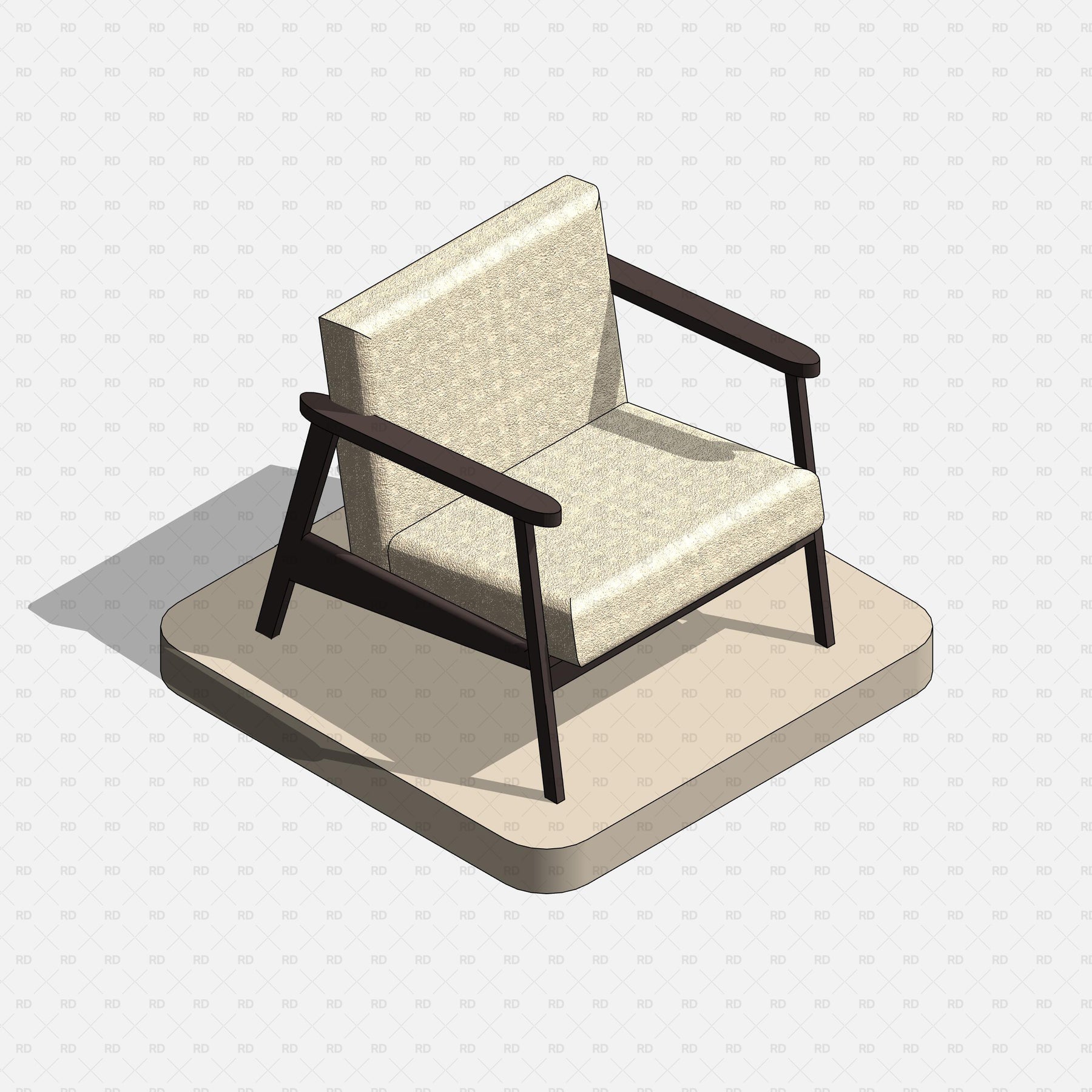 Revit Object Rocking Chair Common Chairs, Stools and Armchairs | Revit Families | RD Studio