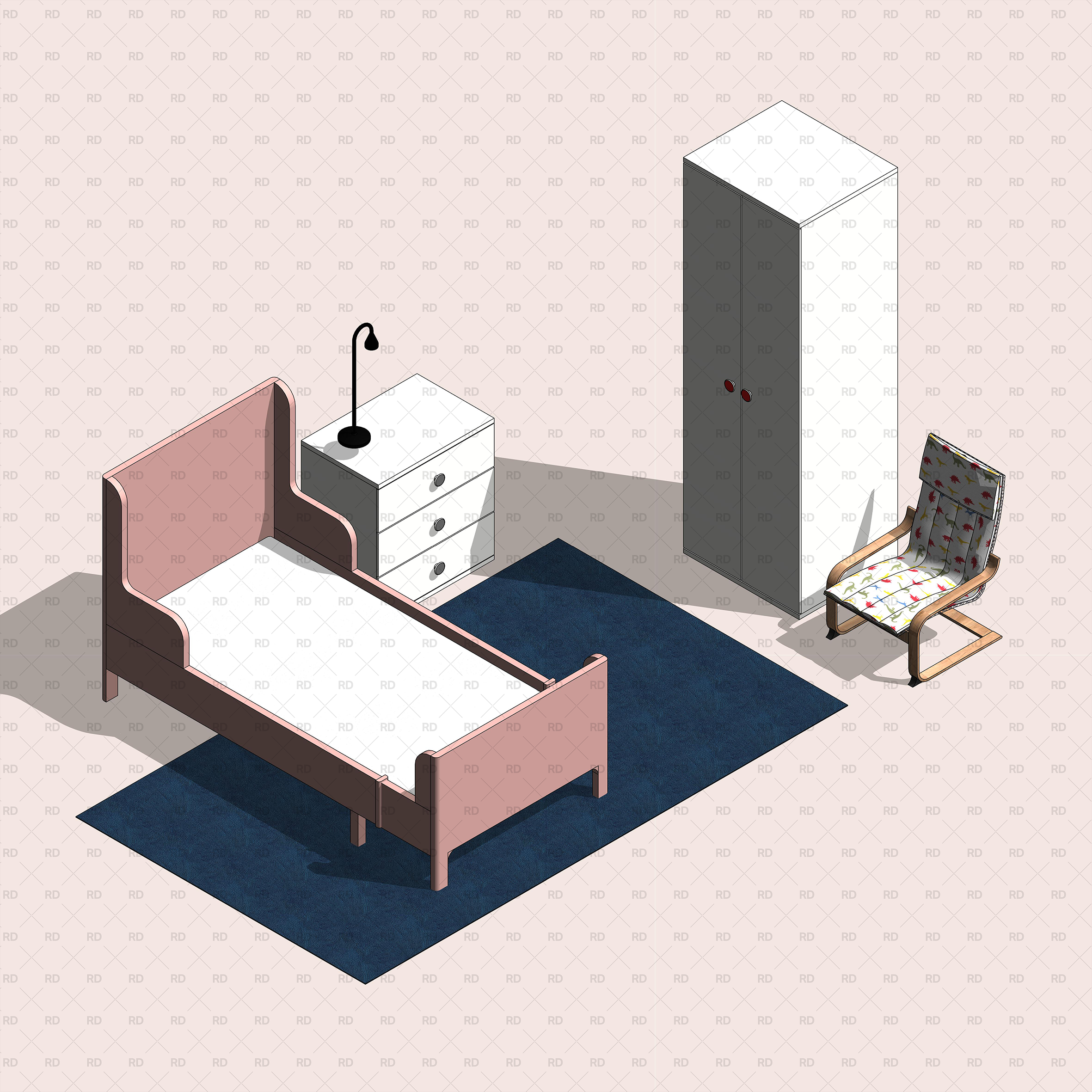 revit bedroom furniture