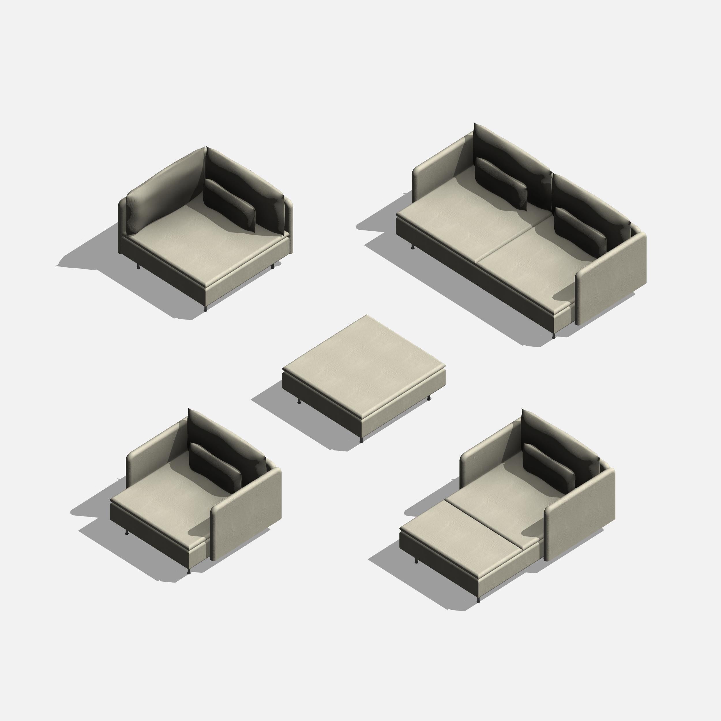 revit sofa parametric 