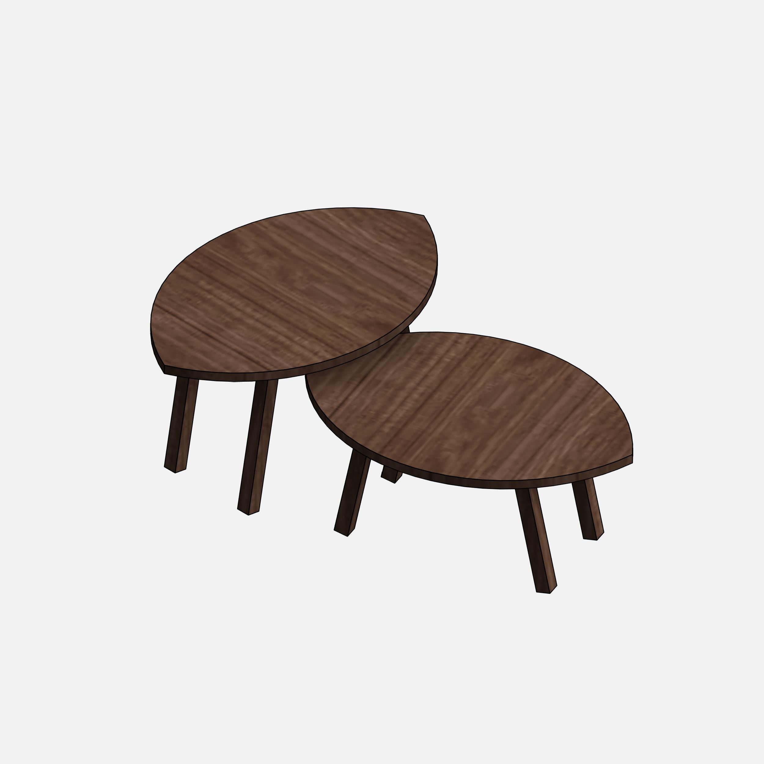 Revit Family of IKEA STOCKHOLM Nesting tables