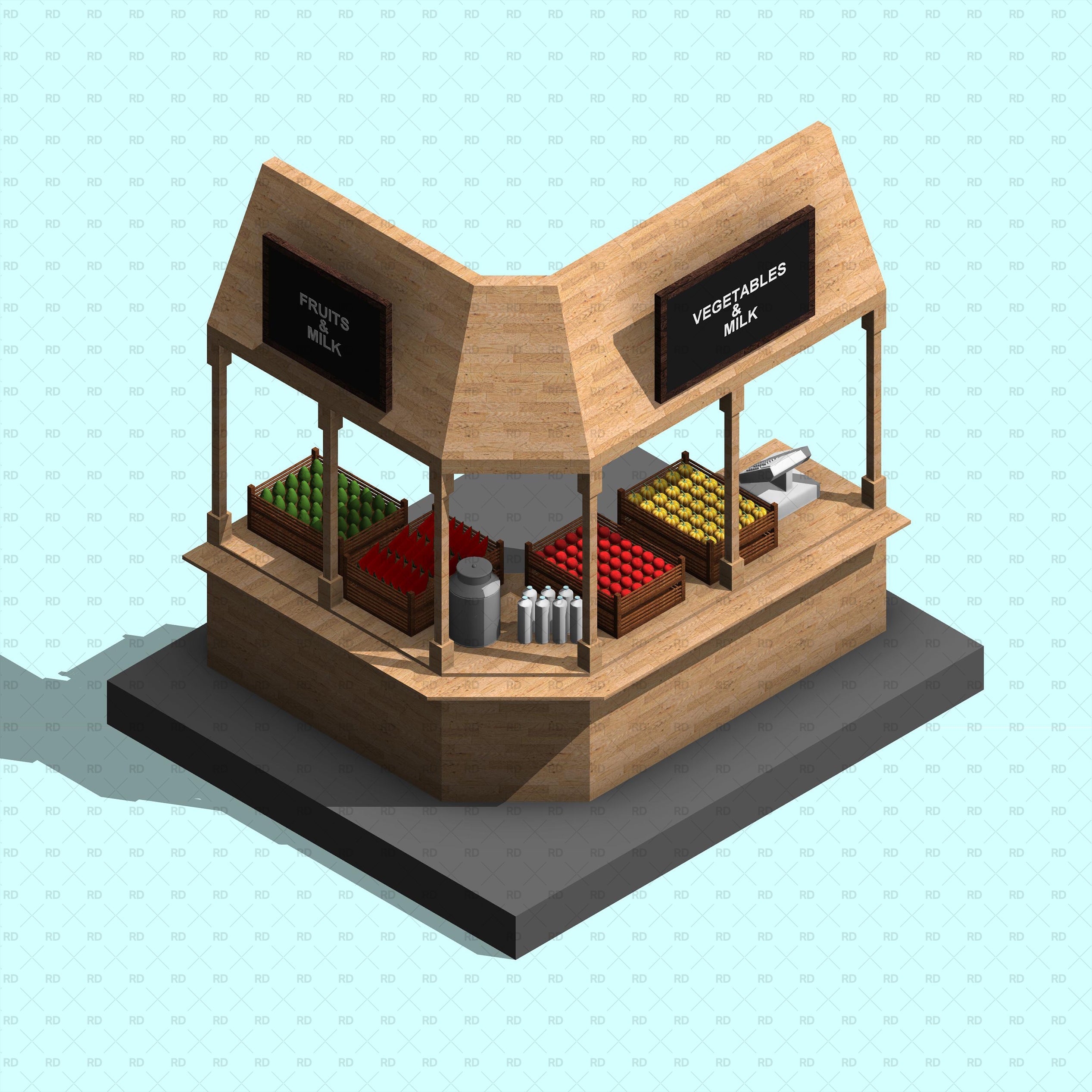 market stall revit 