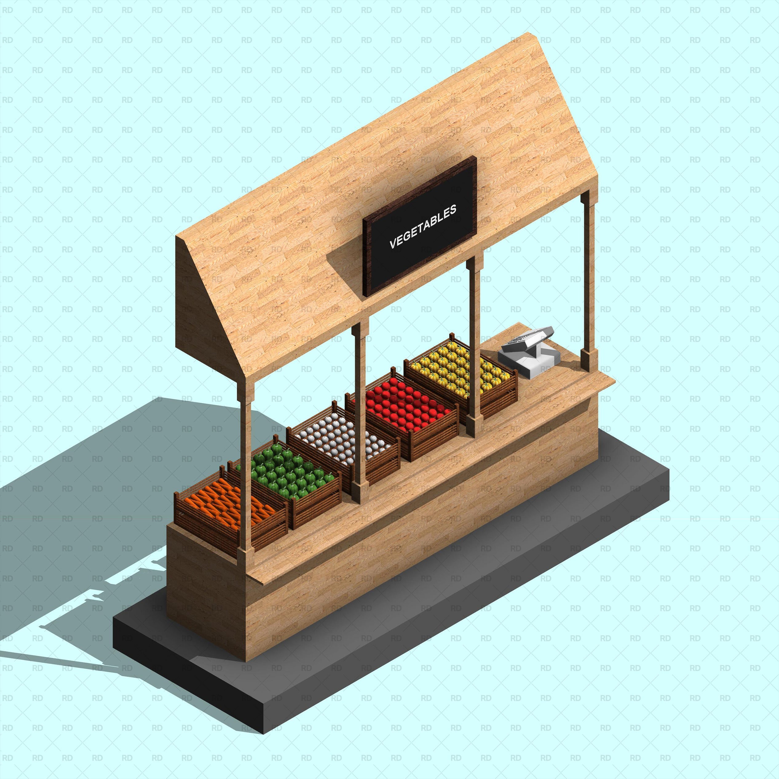 market stall revit 