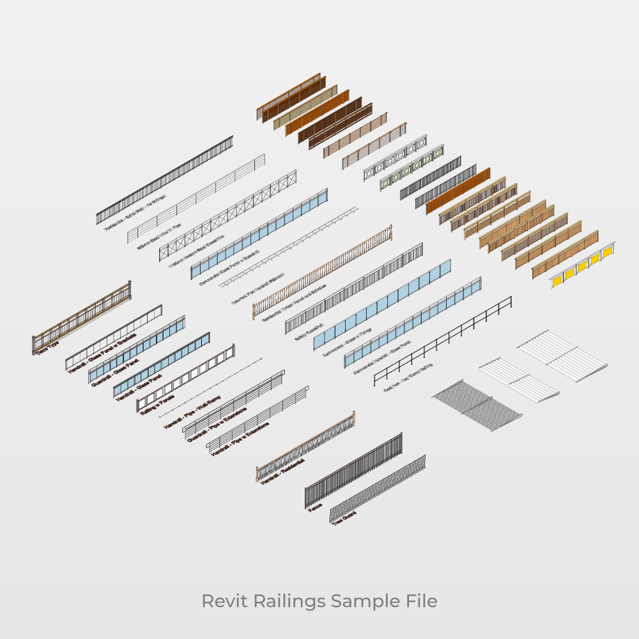 Revit Railings System Families Library | Free Download | Revit Dynamo