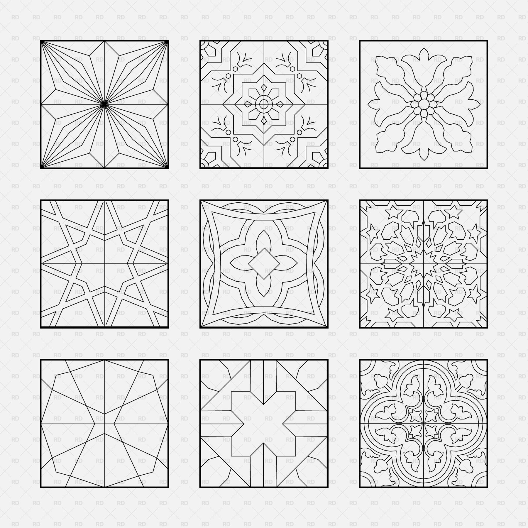 Rvt Patterns Revit Patterns Library - Andalusian Ceramic Tiles | Download RVT ...
