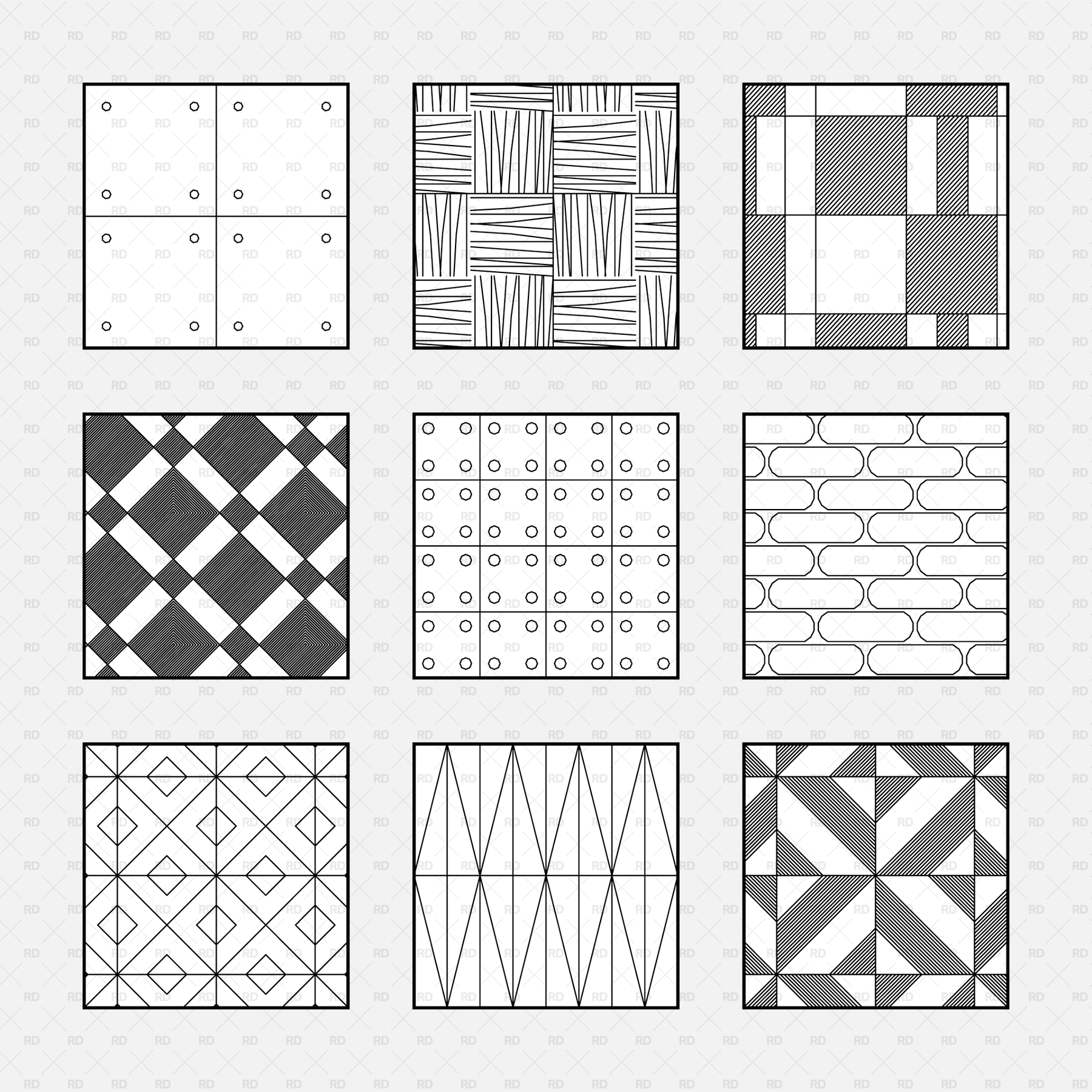 Pattern Metrecal Rvt Design Revit Patterns Library - Modern Ceramic Tiles | Download RVT | Revit Dynamo
