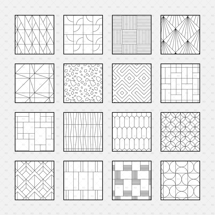 Pattern Metrecal Rvt Design Revit Patterns Library - Modern Tiles | Download RVT | Revit Dynamo