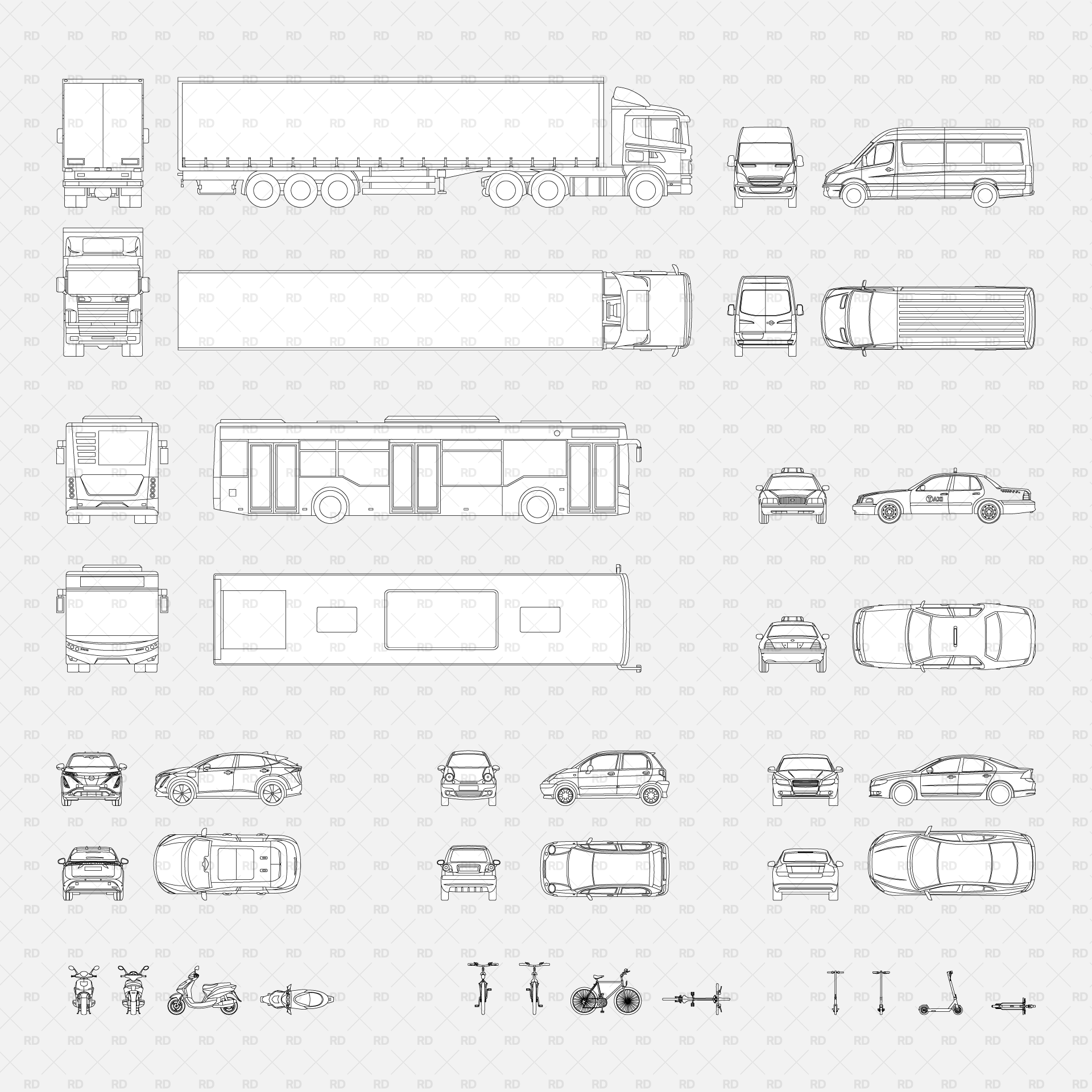 Revit 2D Vehicles