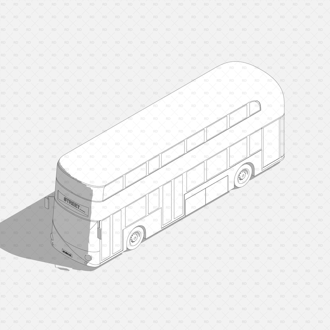 Revit 3D London Bus Family | Download Vehicle Revit Families | Revit Dynamo