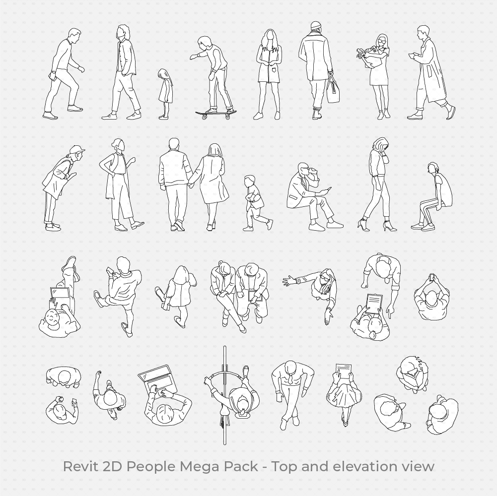 Revit 2D People download 