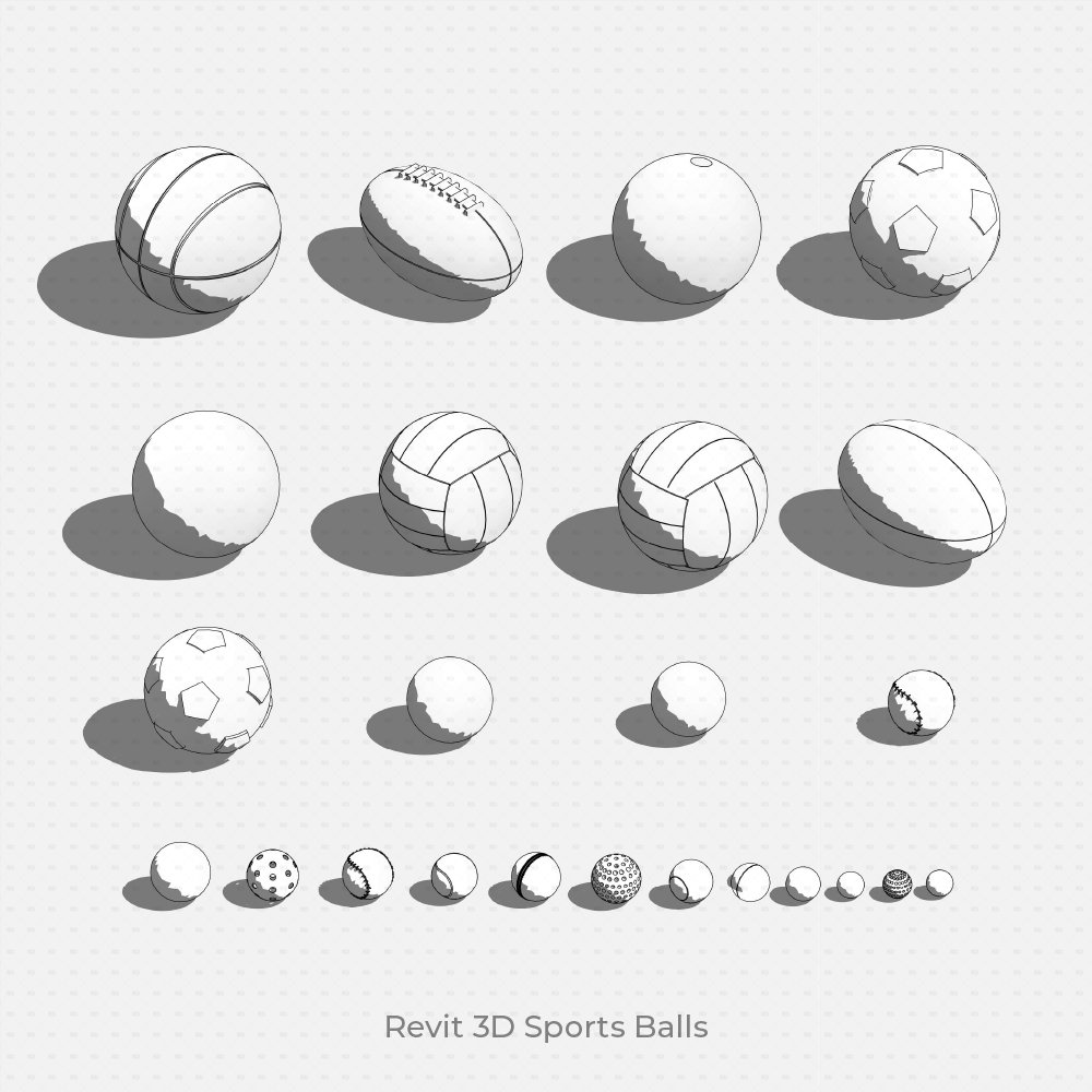 revit families sports balls